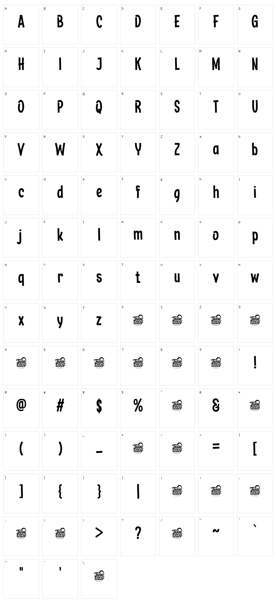 Hikran Character Set