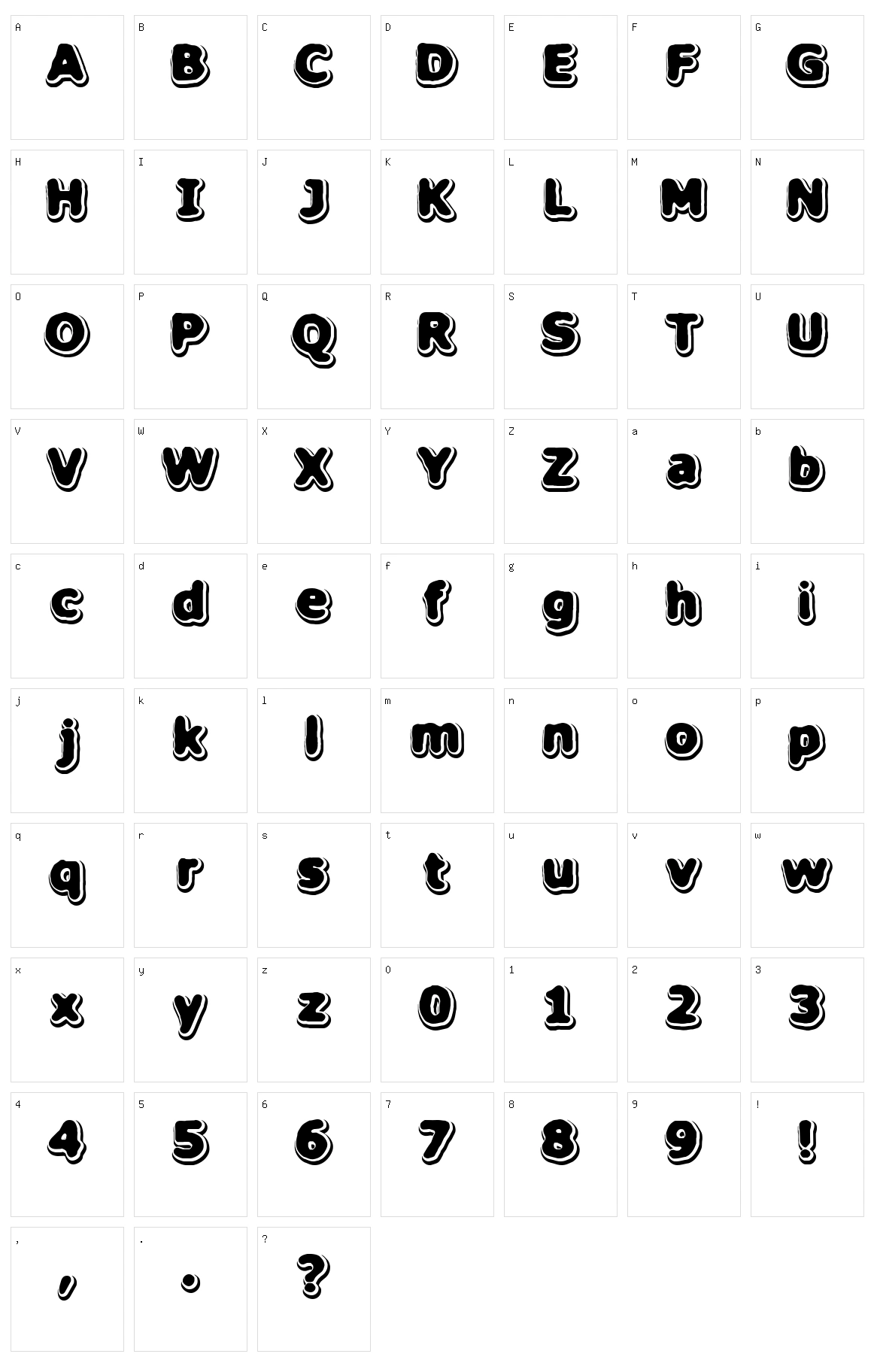 Hillock BRK Character Set