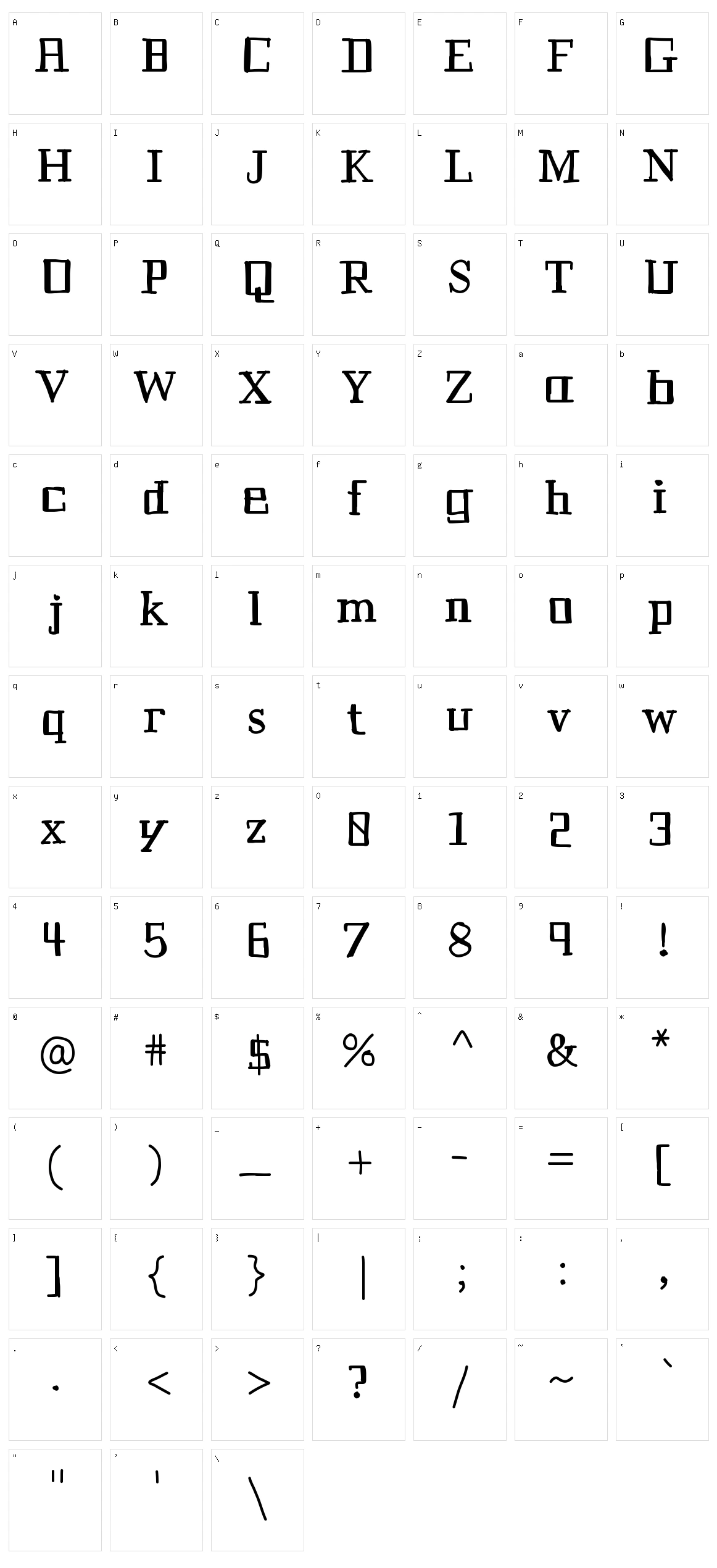 Historian Character Set