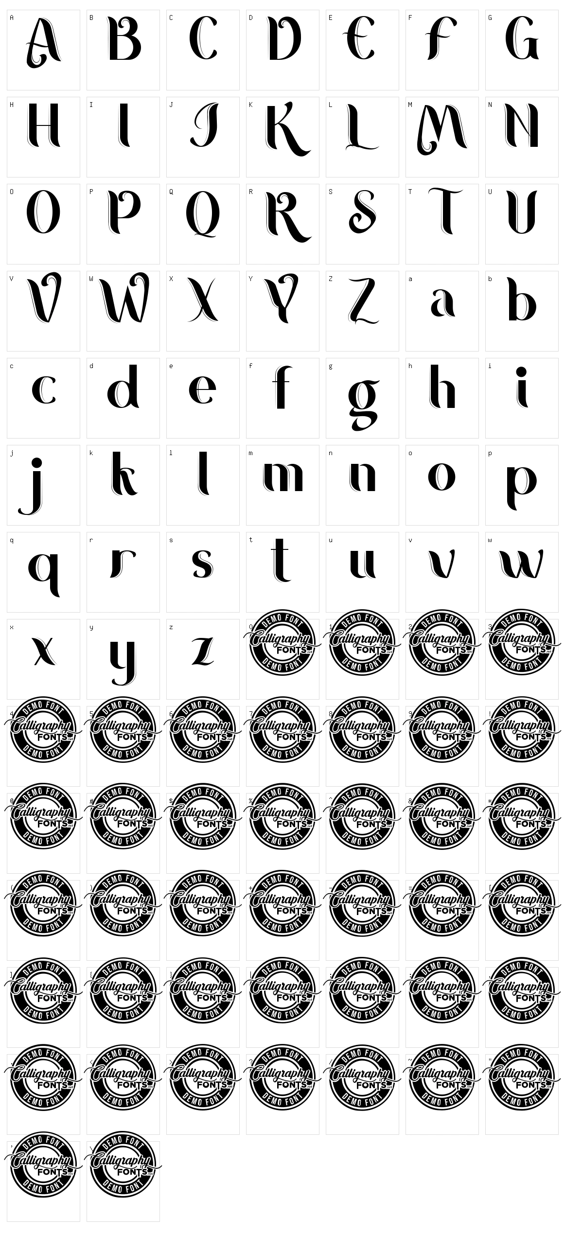 Hollanburg Character Set