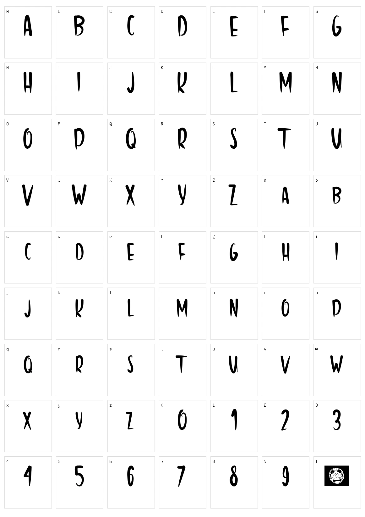 Home Sweet Home Character Set