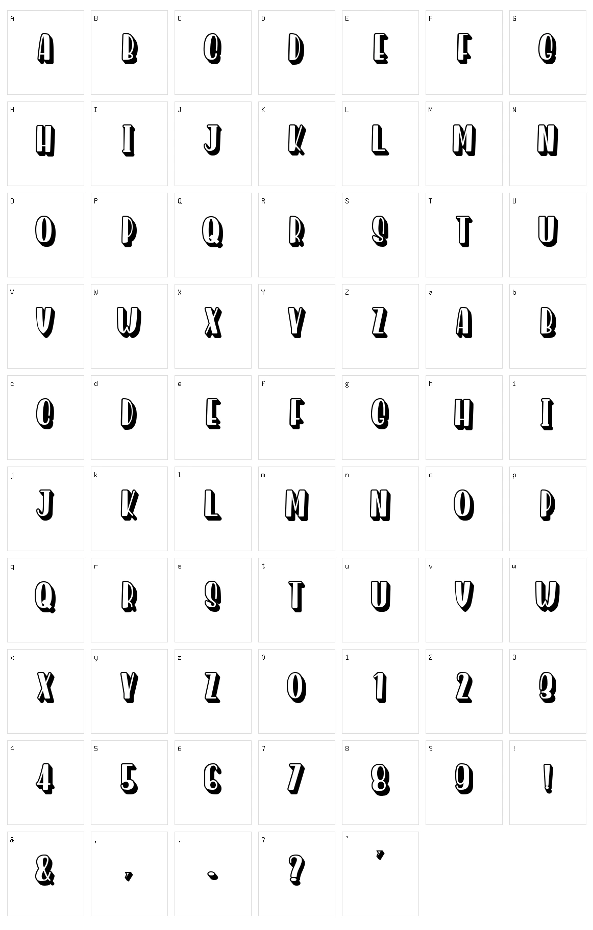 Homenuli Shadow Character Set