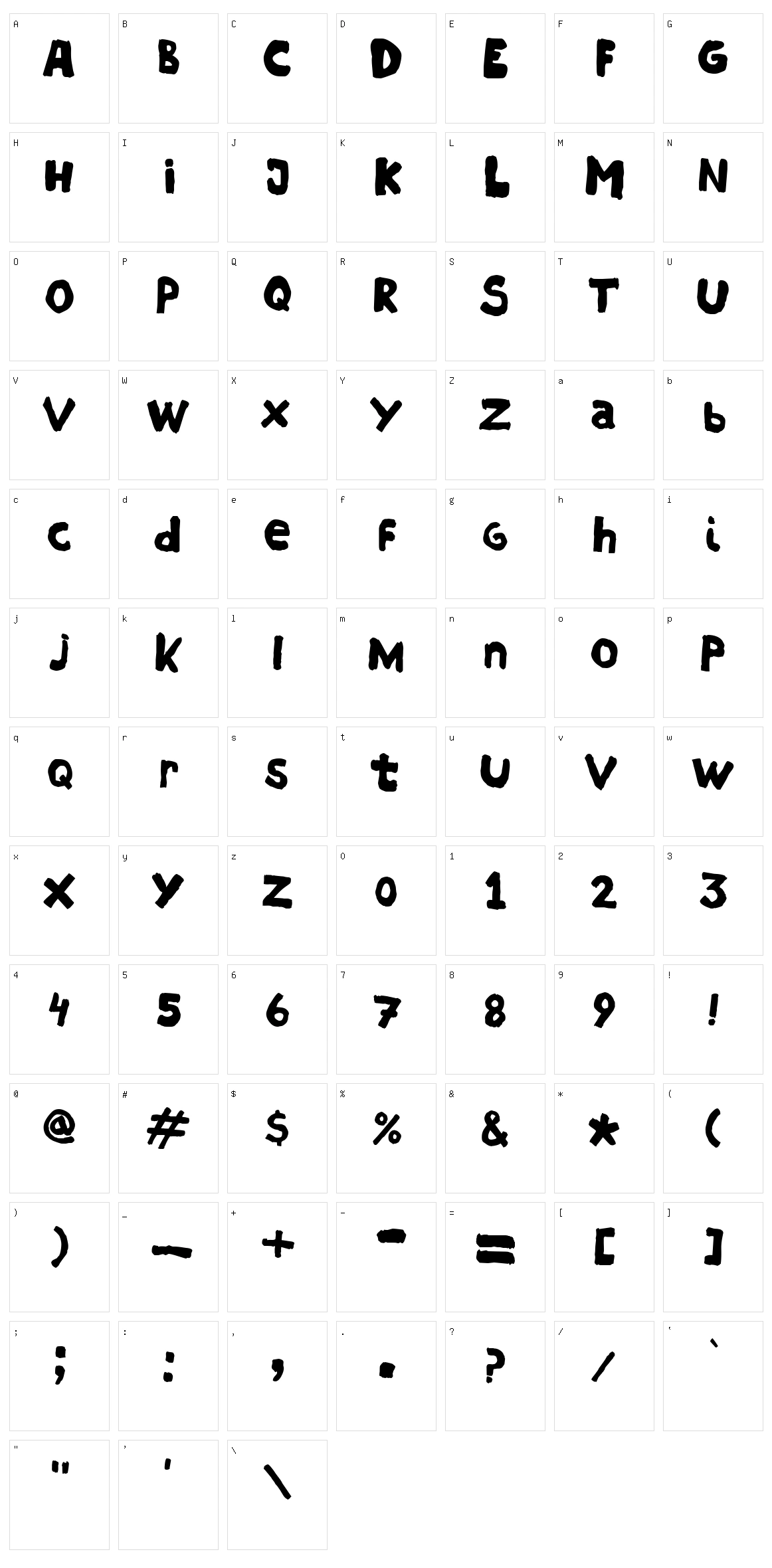 Hostias Character Set