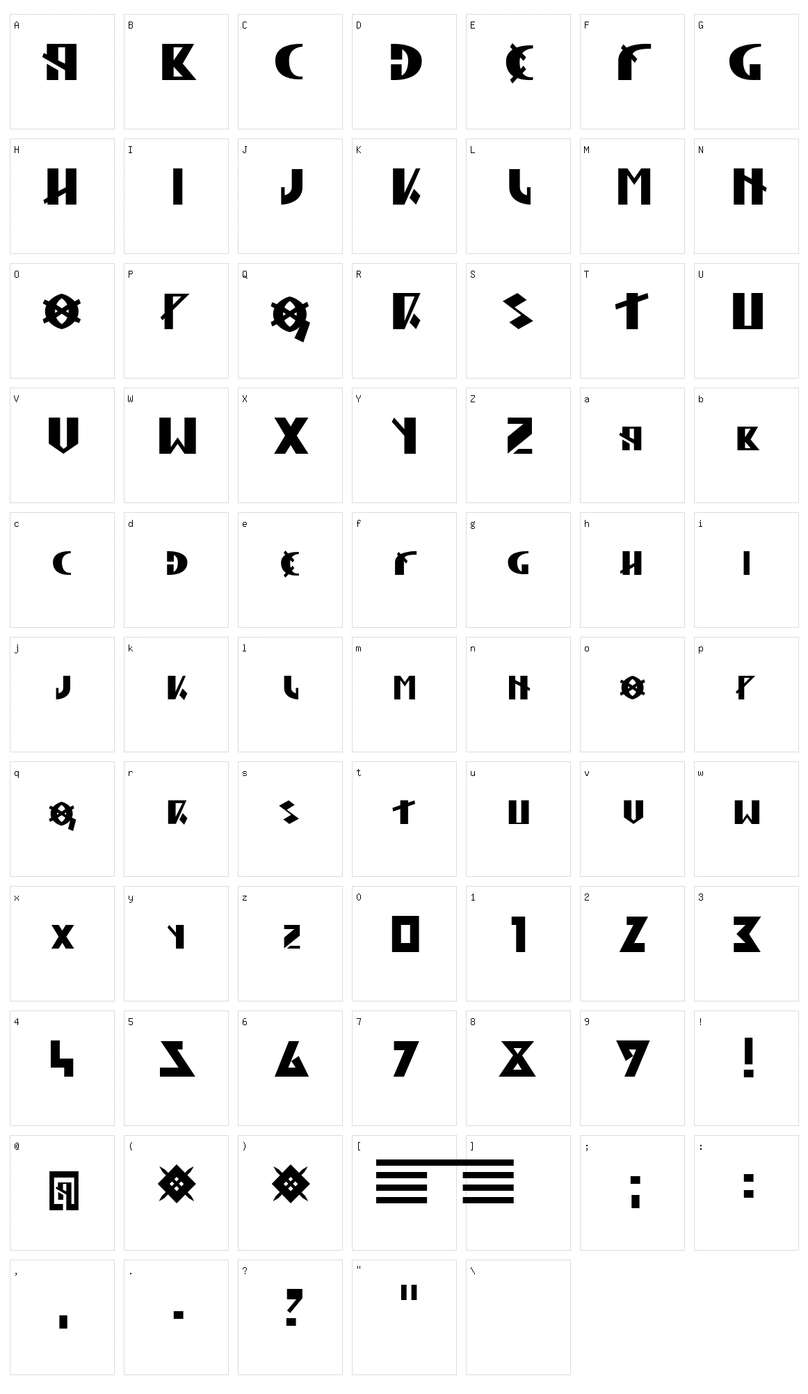 Hun Legion Character Set