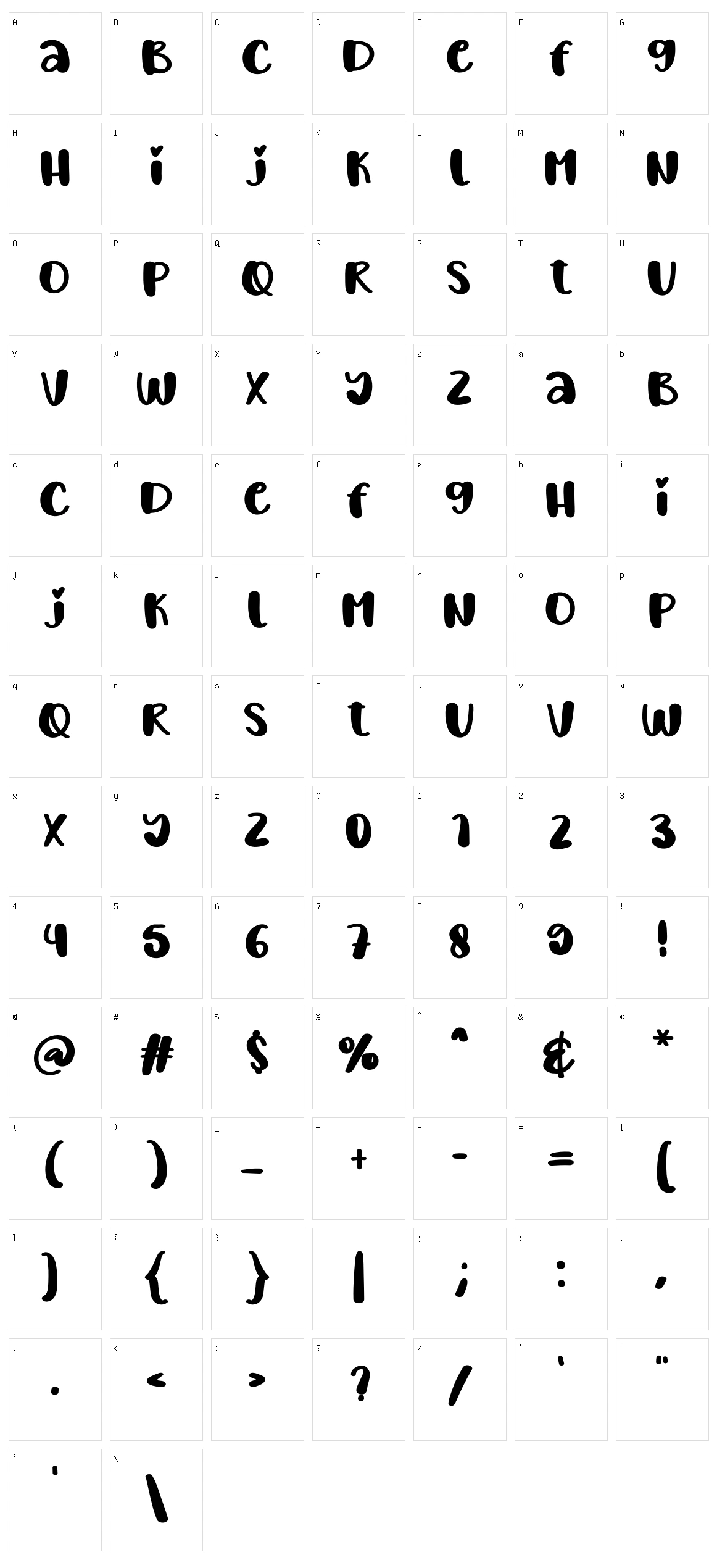 Hungry Character Set