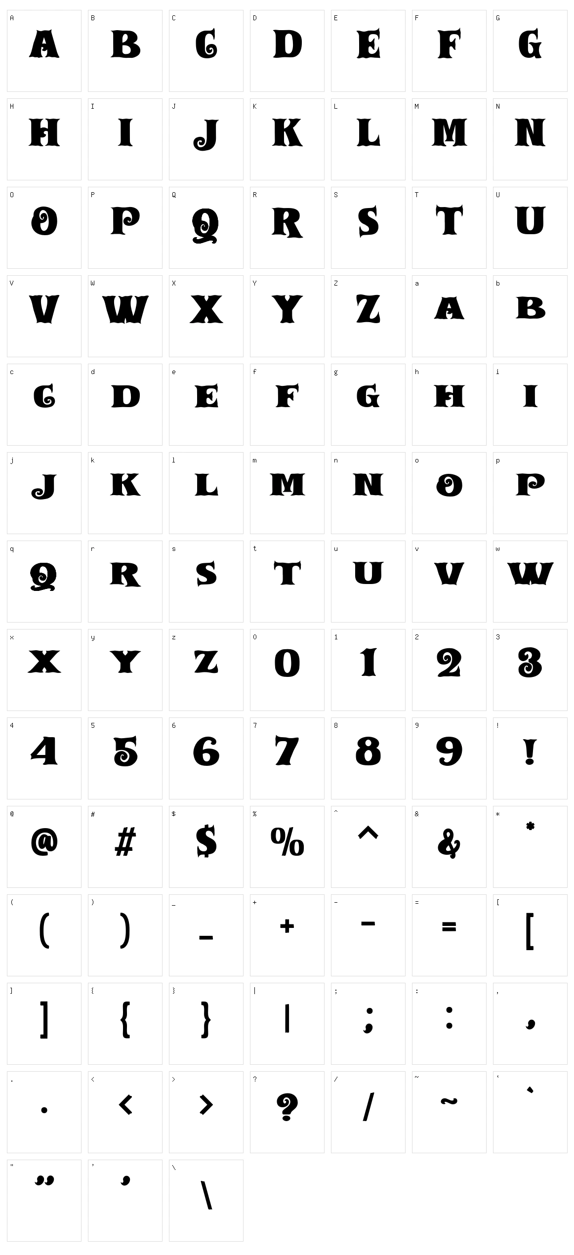 Spooky Stone Character Set