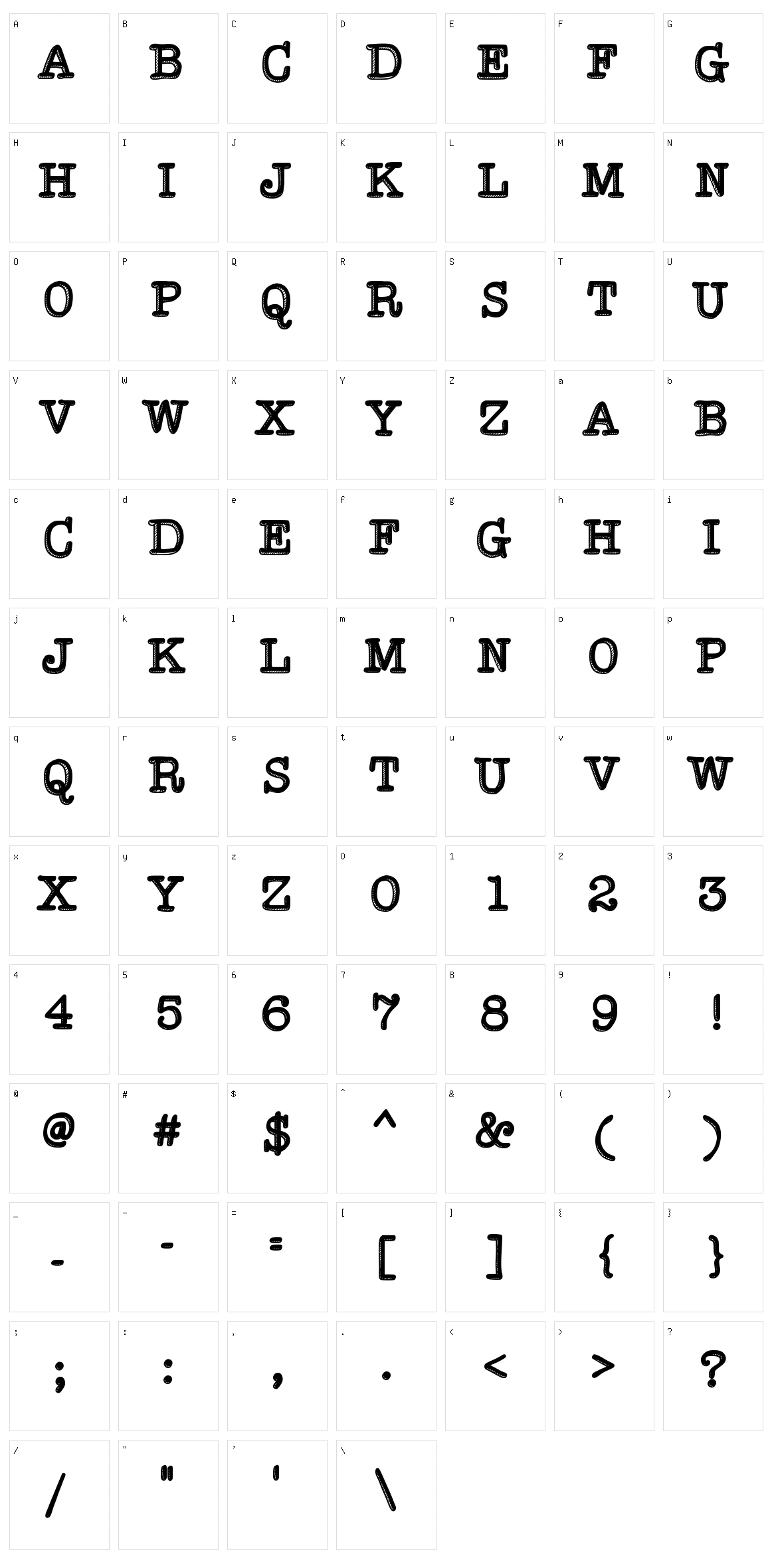 Hypersober Character Set