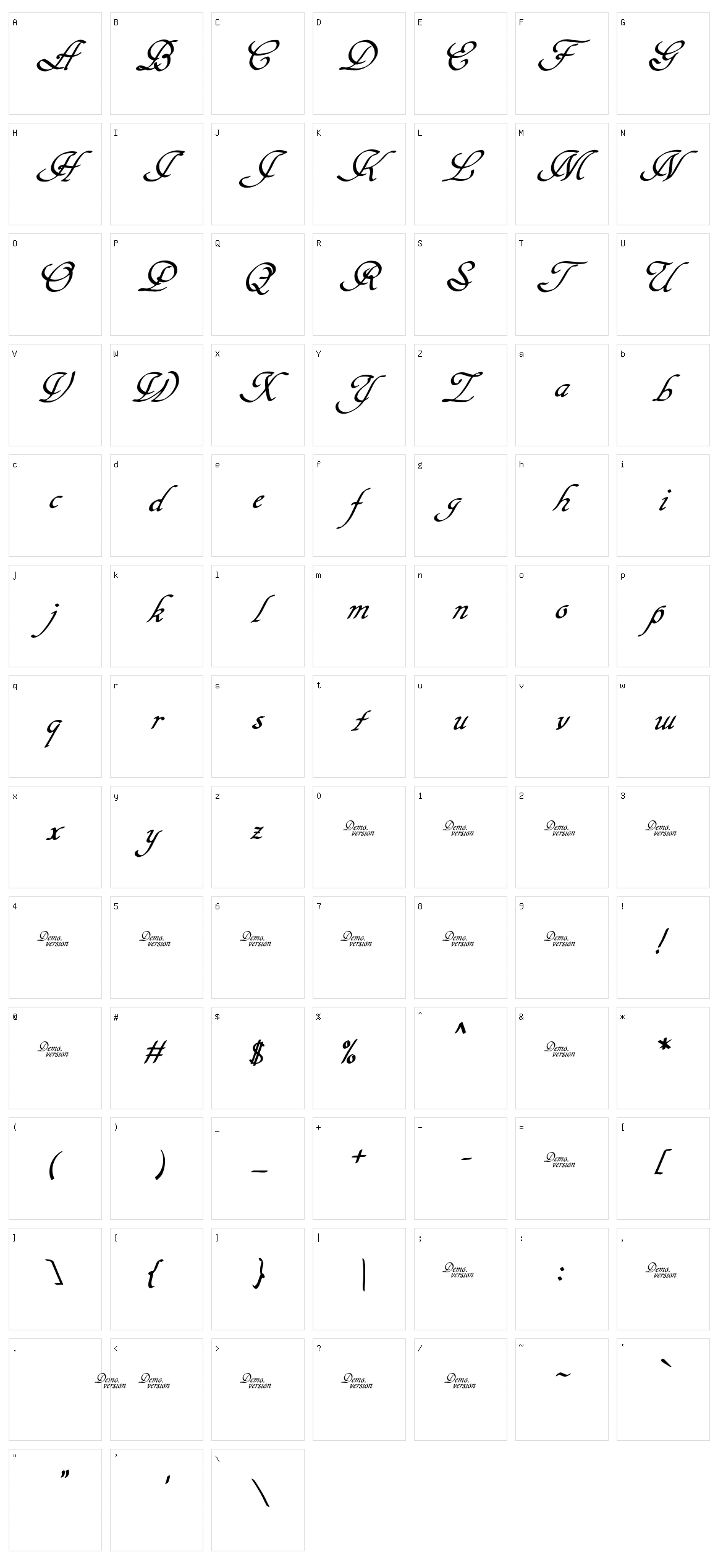 Hypertiroid Character Set