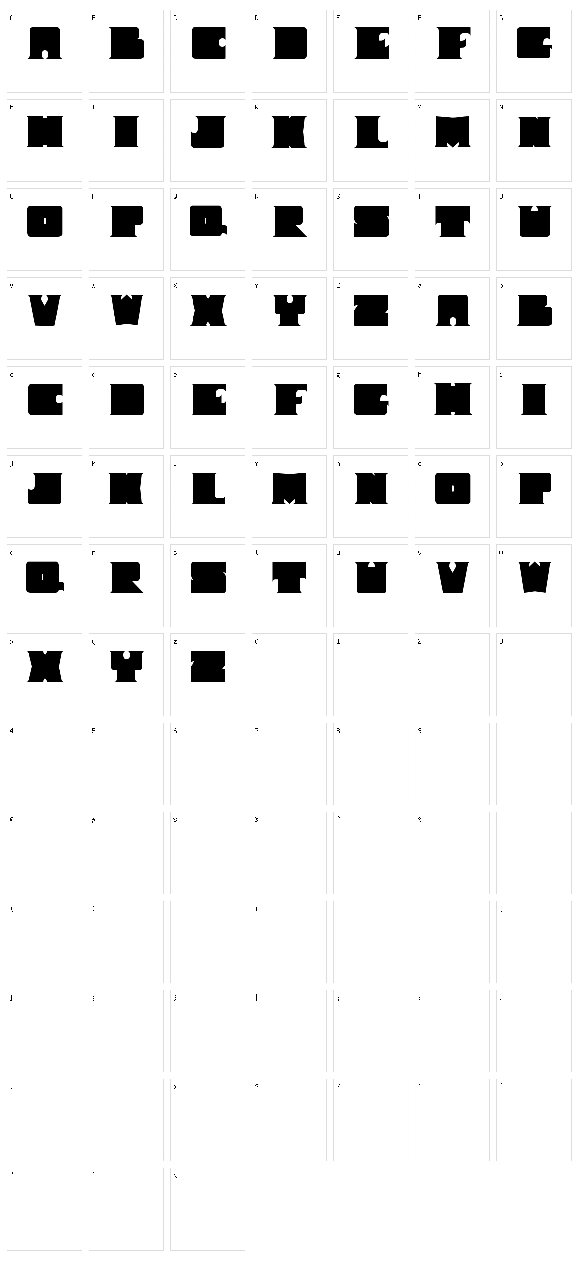 I Shot The Serif Character Set