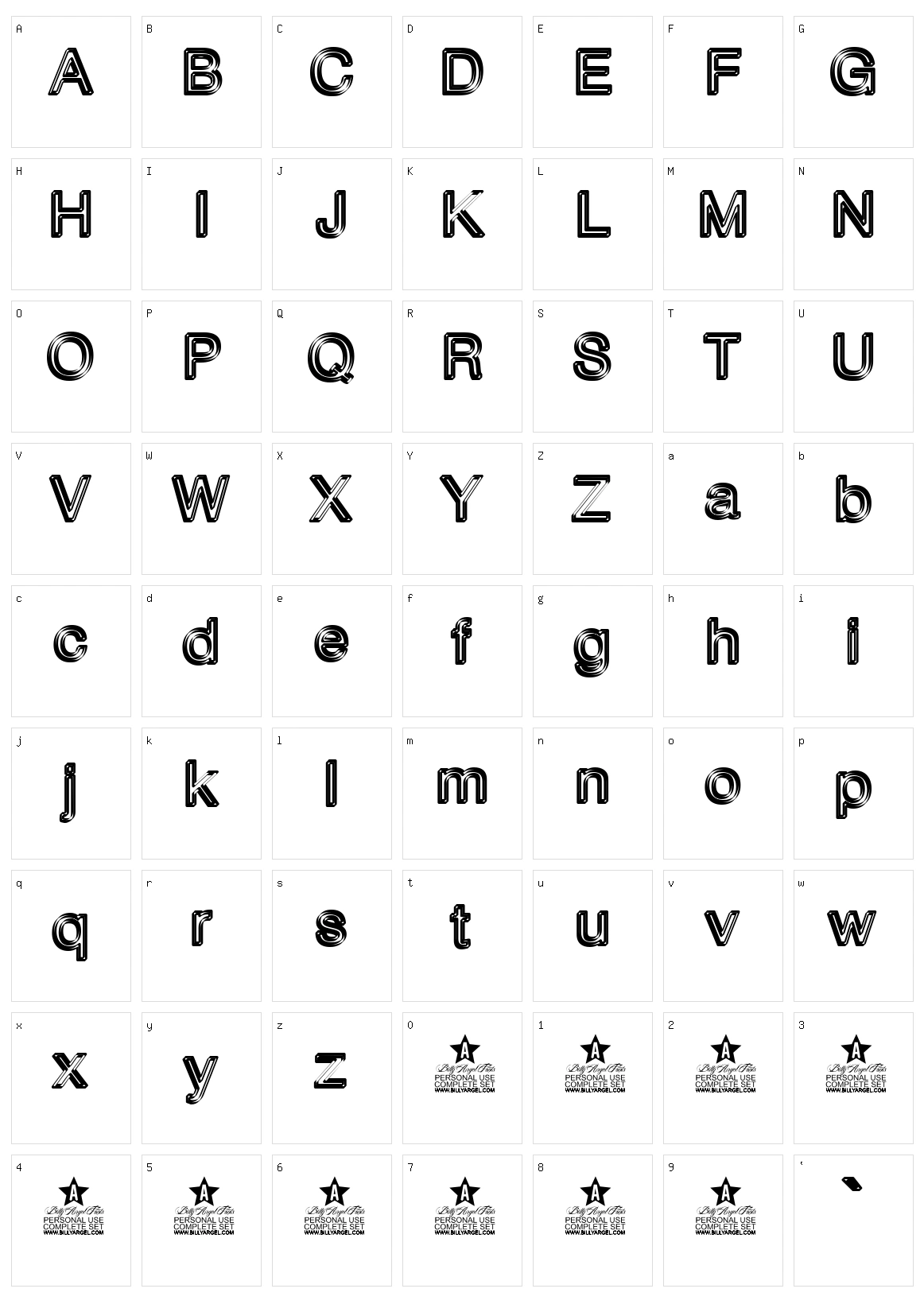 Ibiza Crystal Character Set