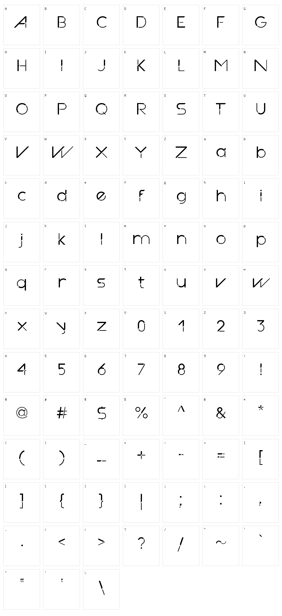 Interlude Character Set