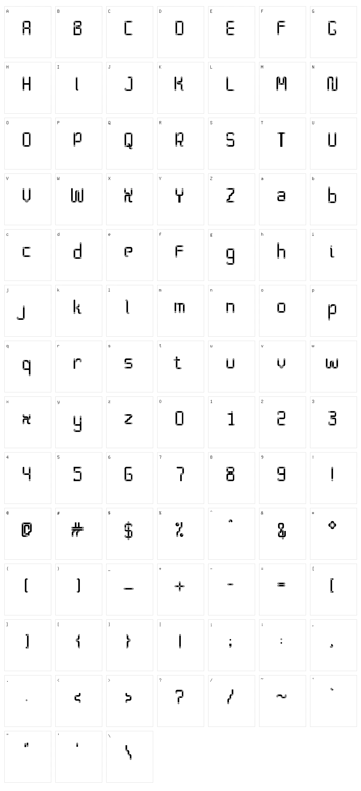 Ippooito Character Set