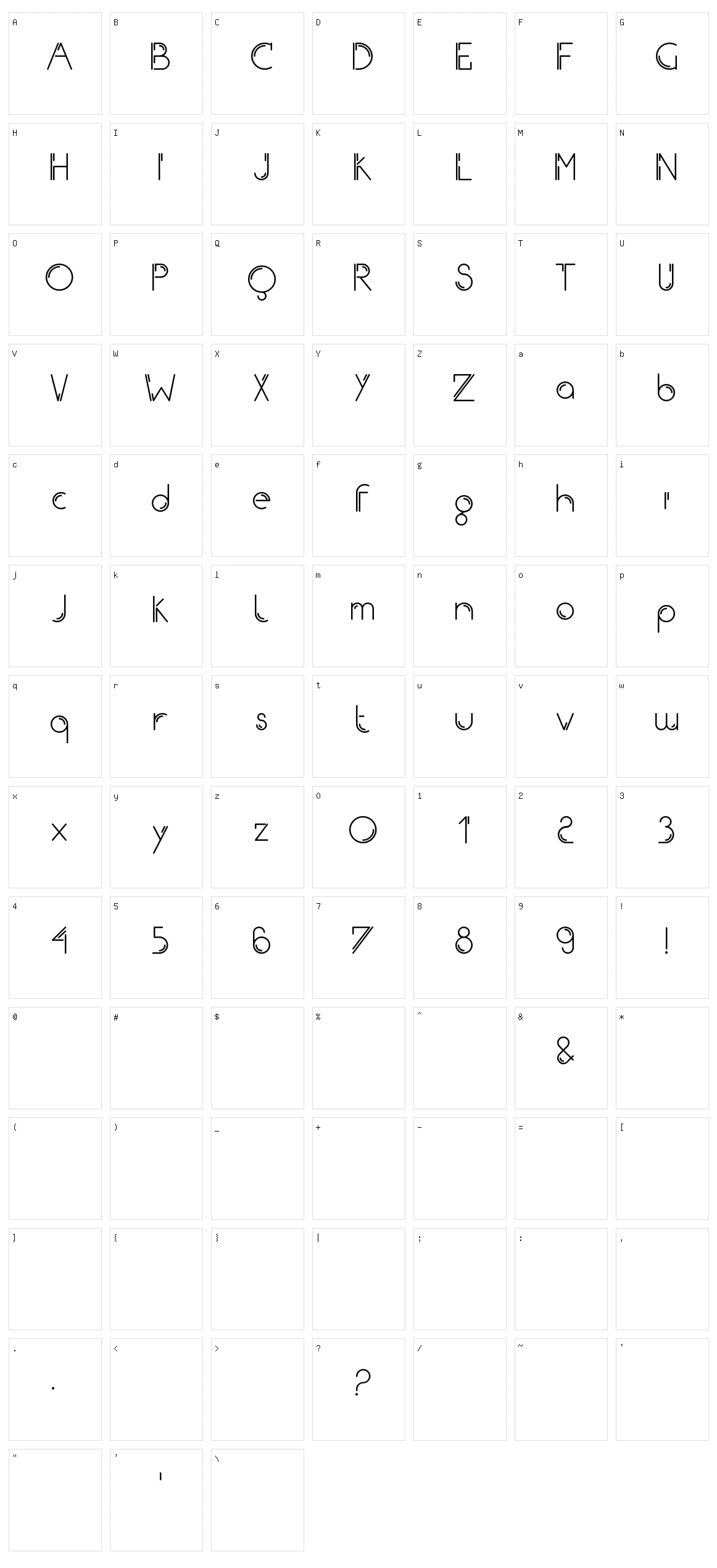 Iron Character Set