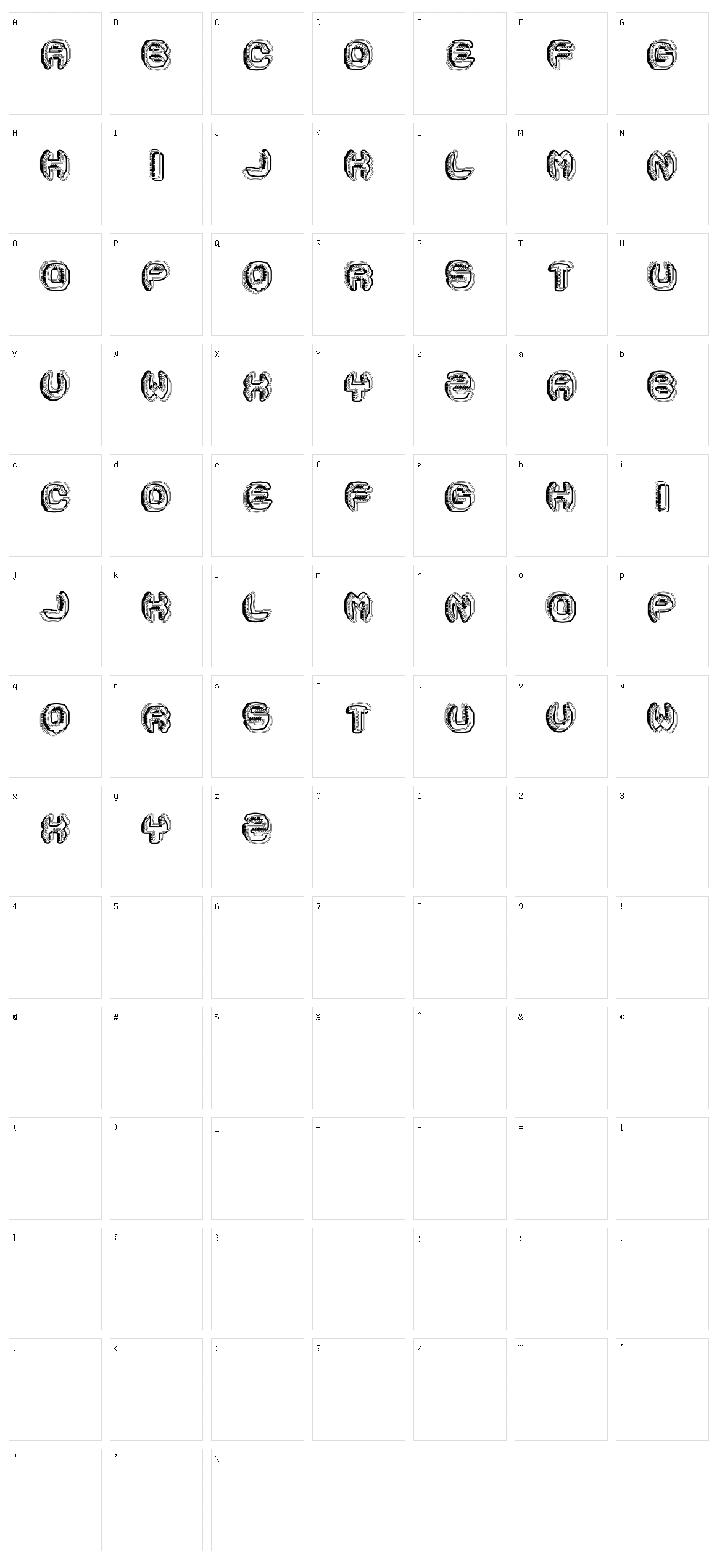 Jackdow Character Set
