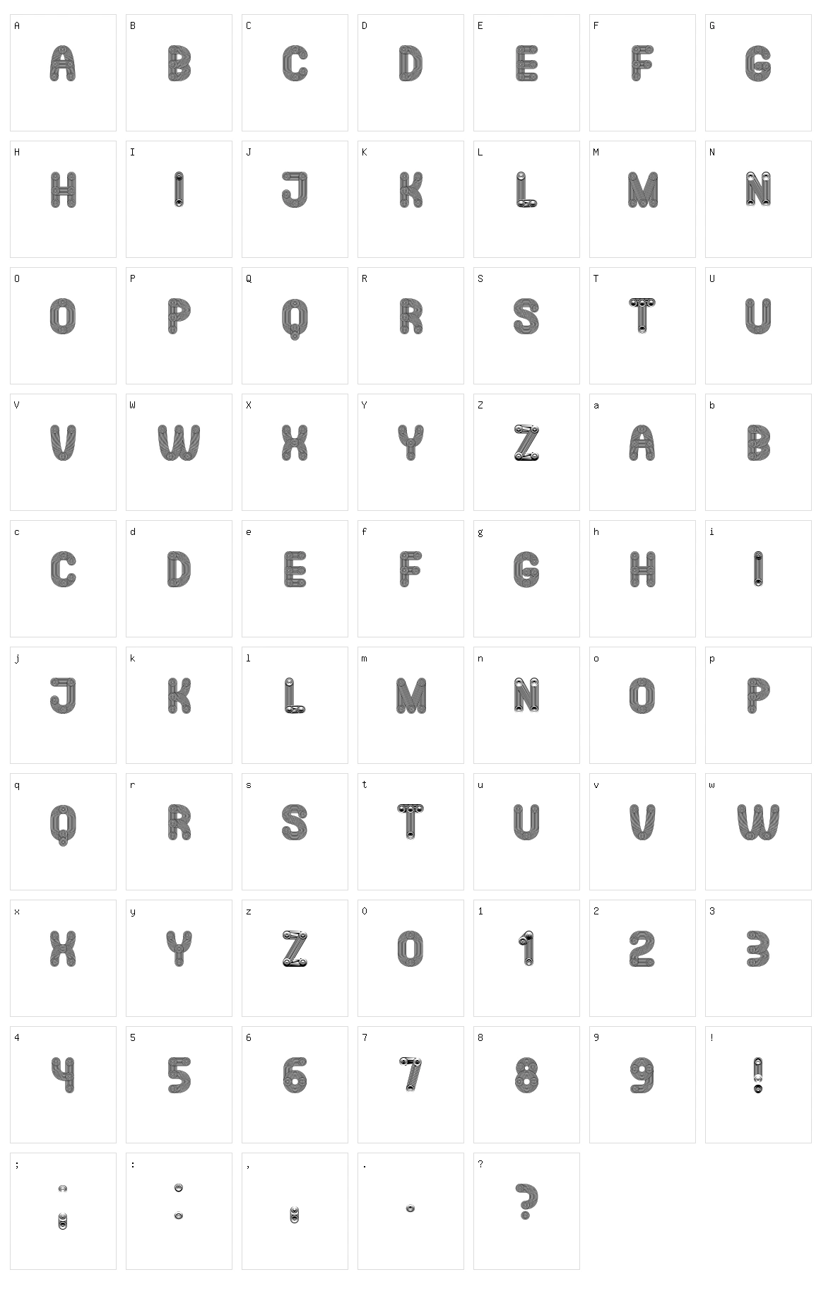 Jakob Character Set