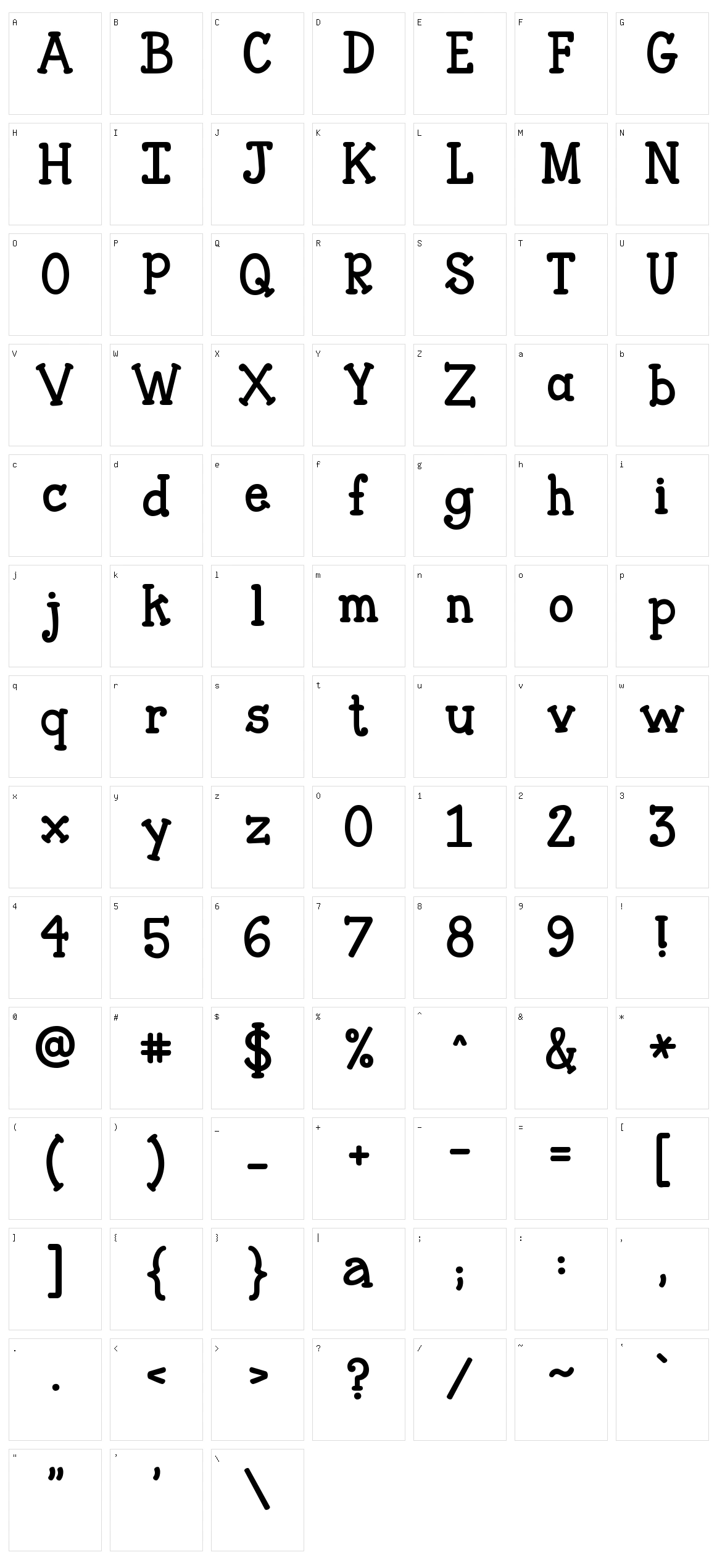 Janda Closer To Free Character Set