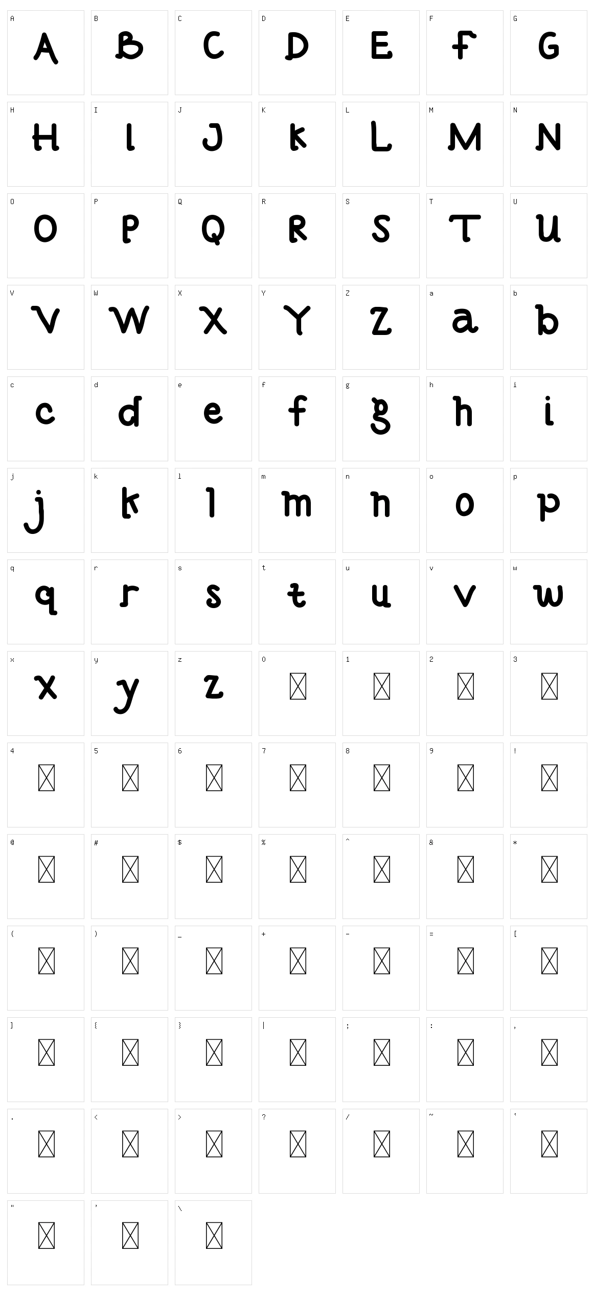 Jazz One Character Set