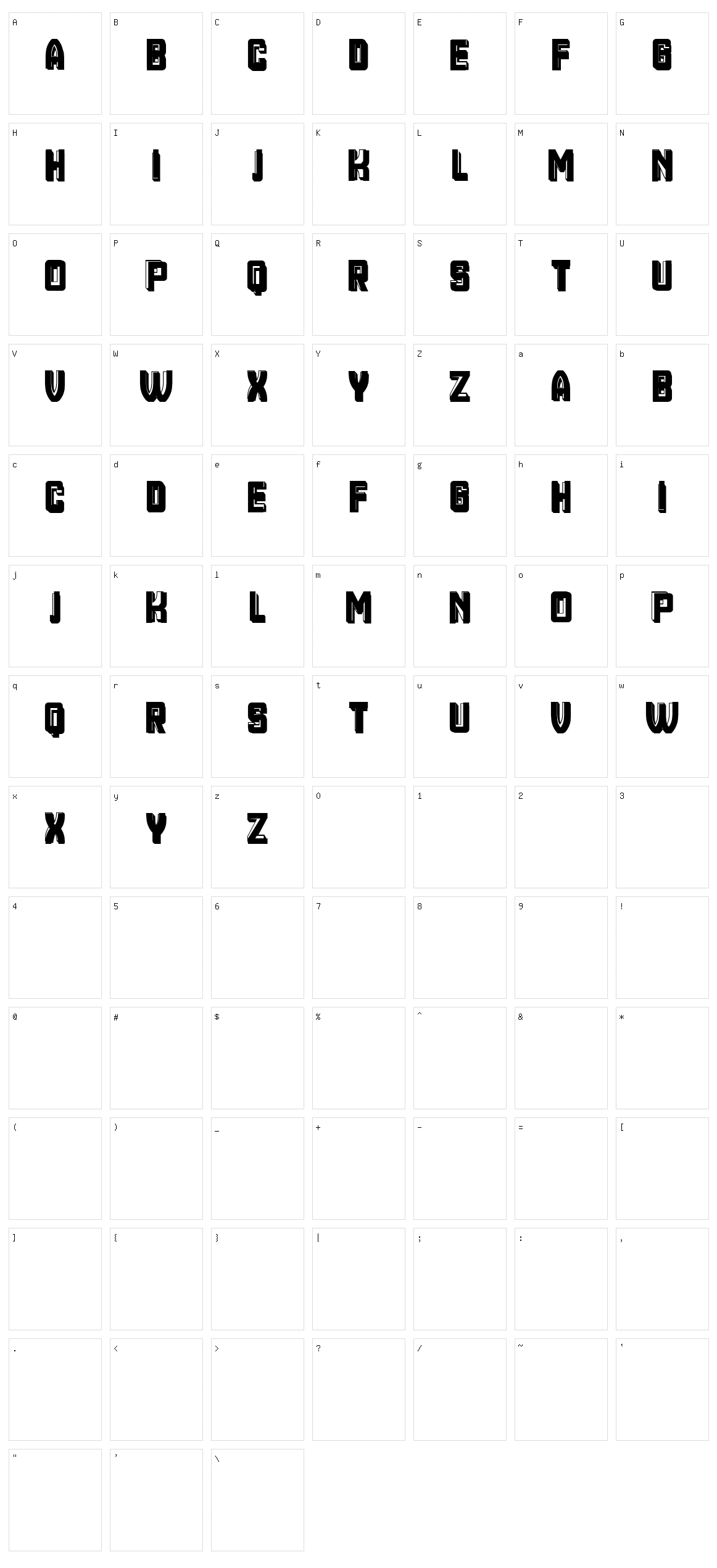 Jernia Character Set