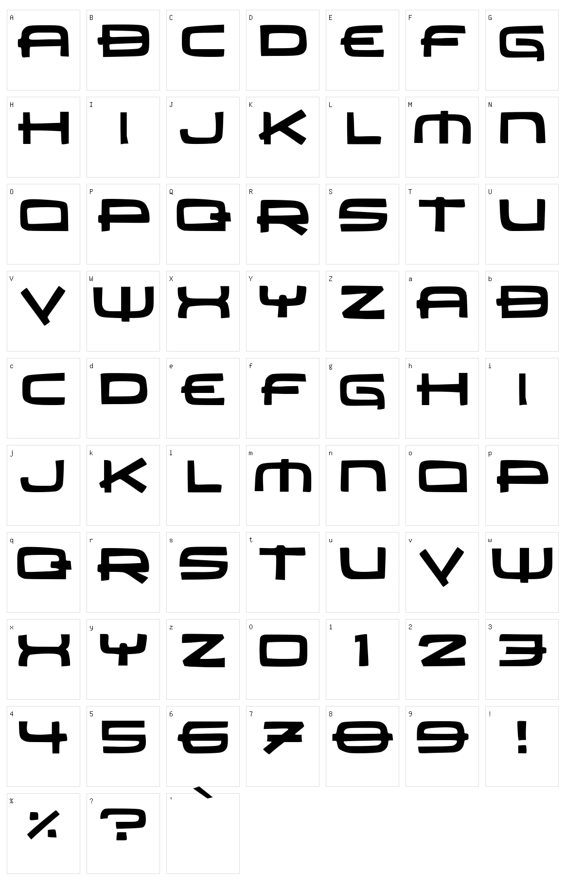 JMH Carrera Character Set