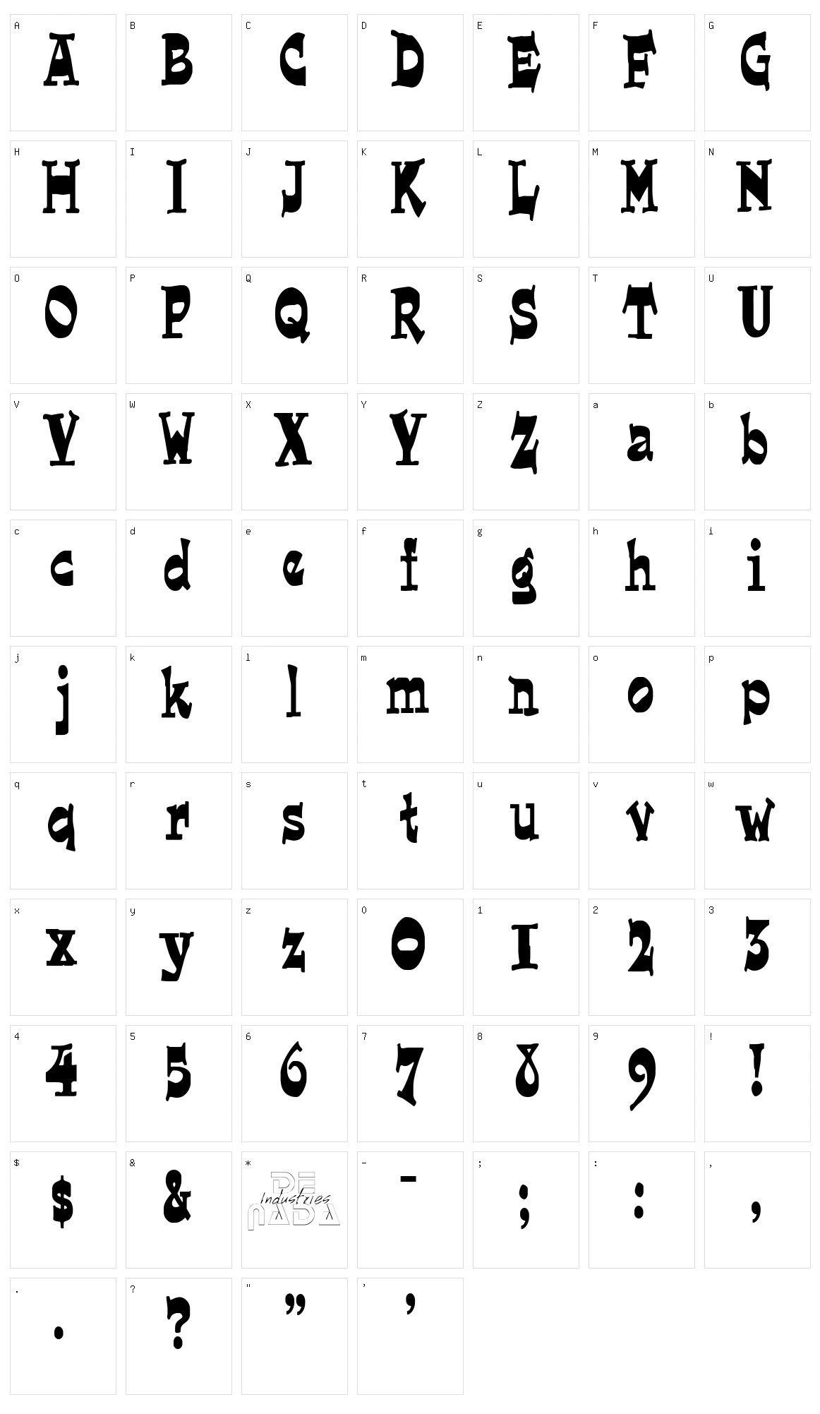 Joe Perry Character Set