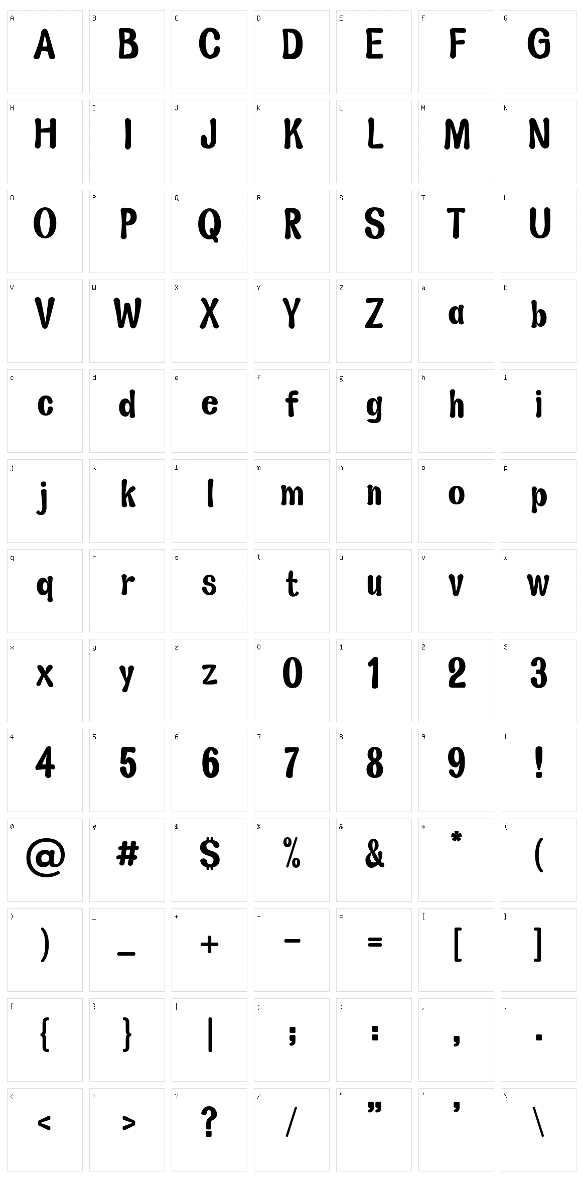 Joel Character Set