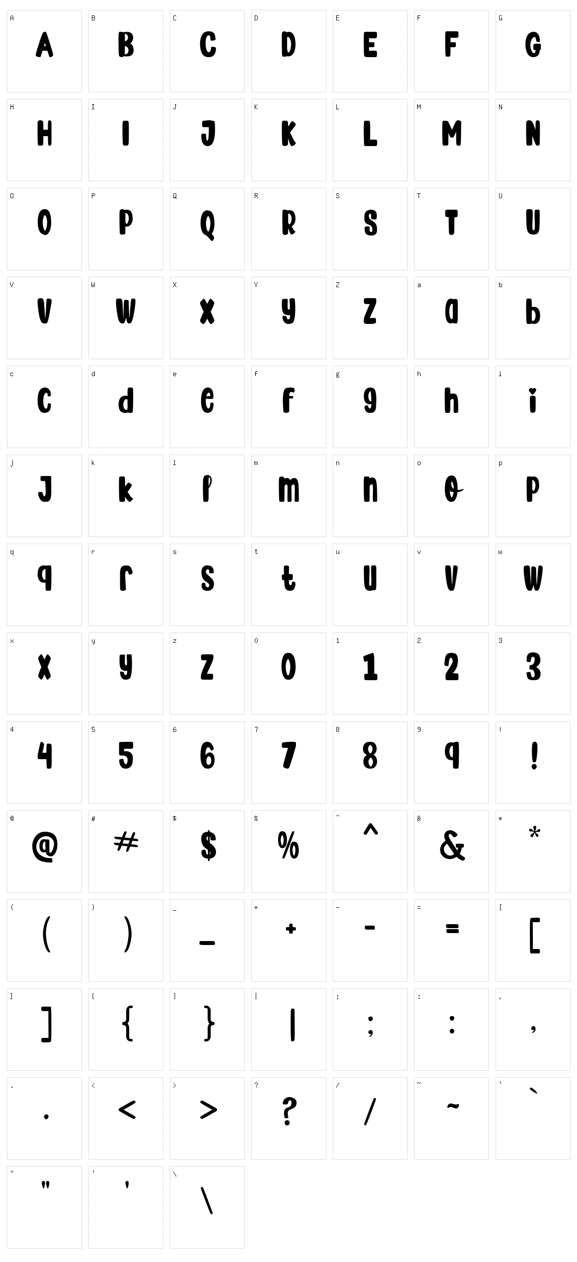 Jovita Character Set