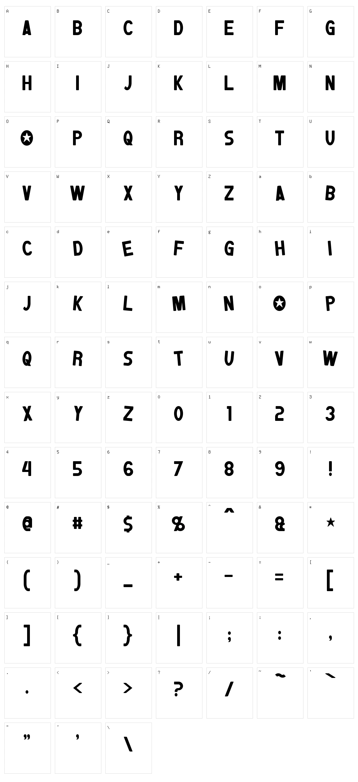 Jumpman Character Set