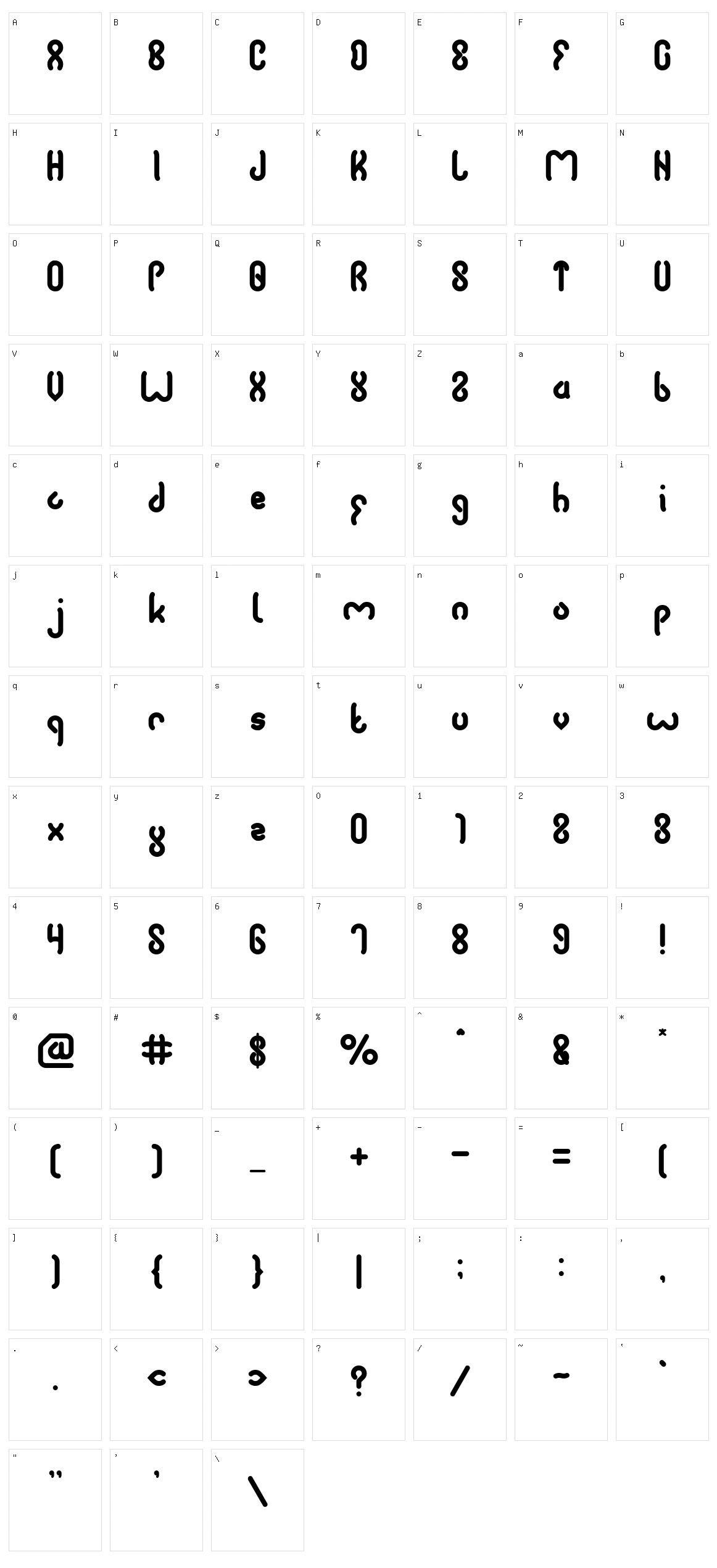 Jussta Character Set