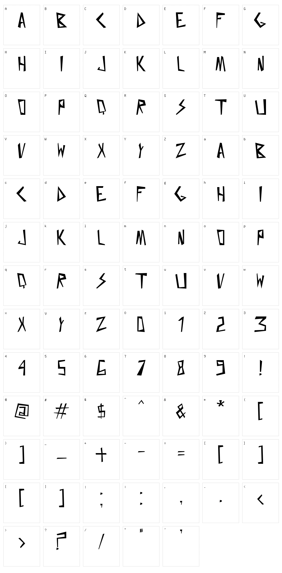 Just for today Character Set