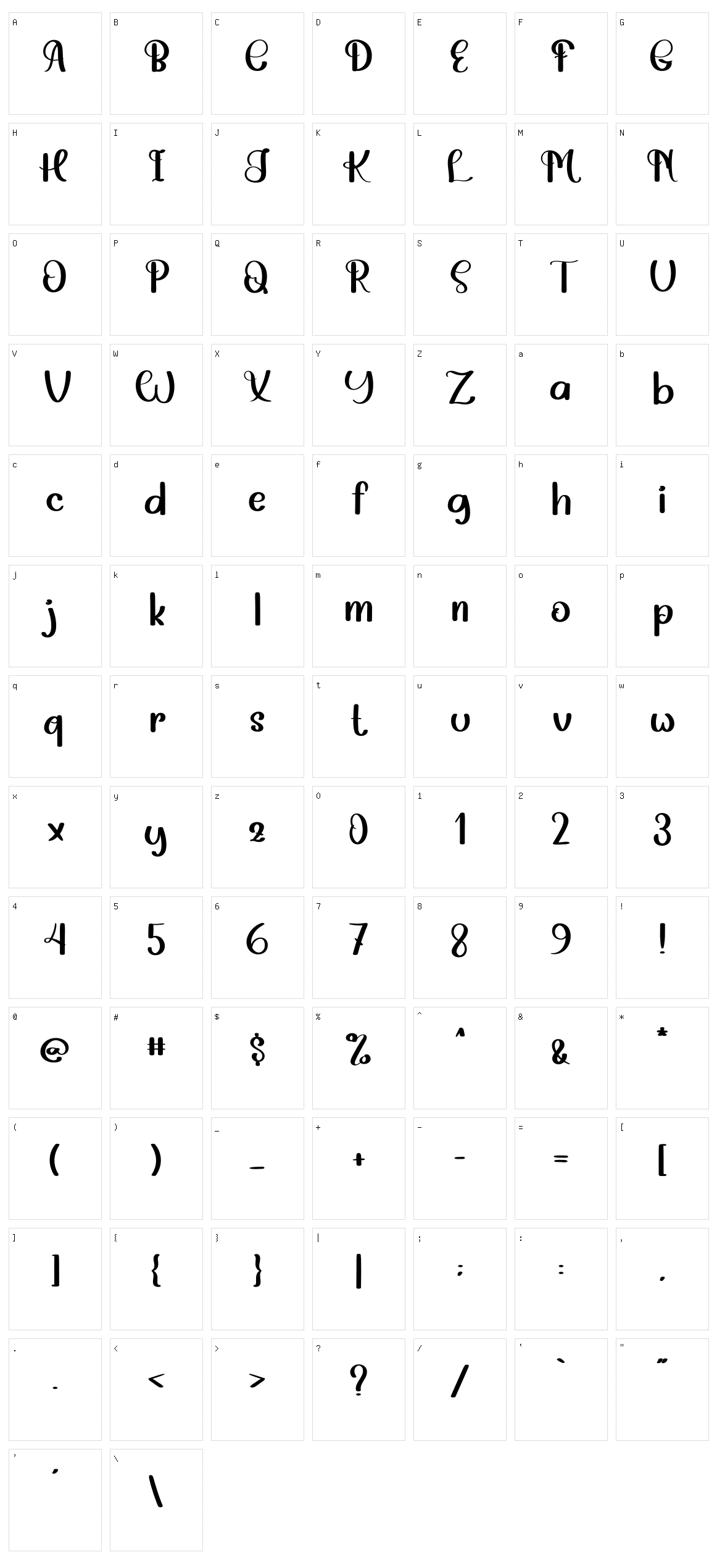 Juzzy Character Set