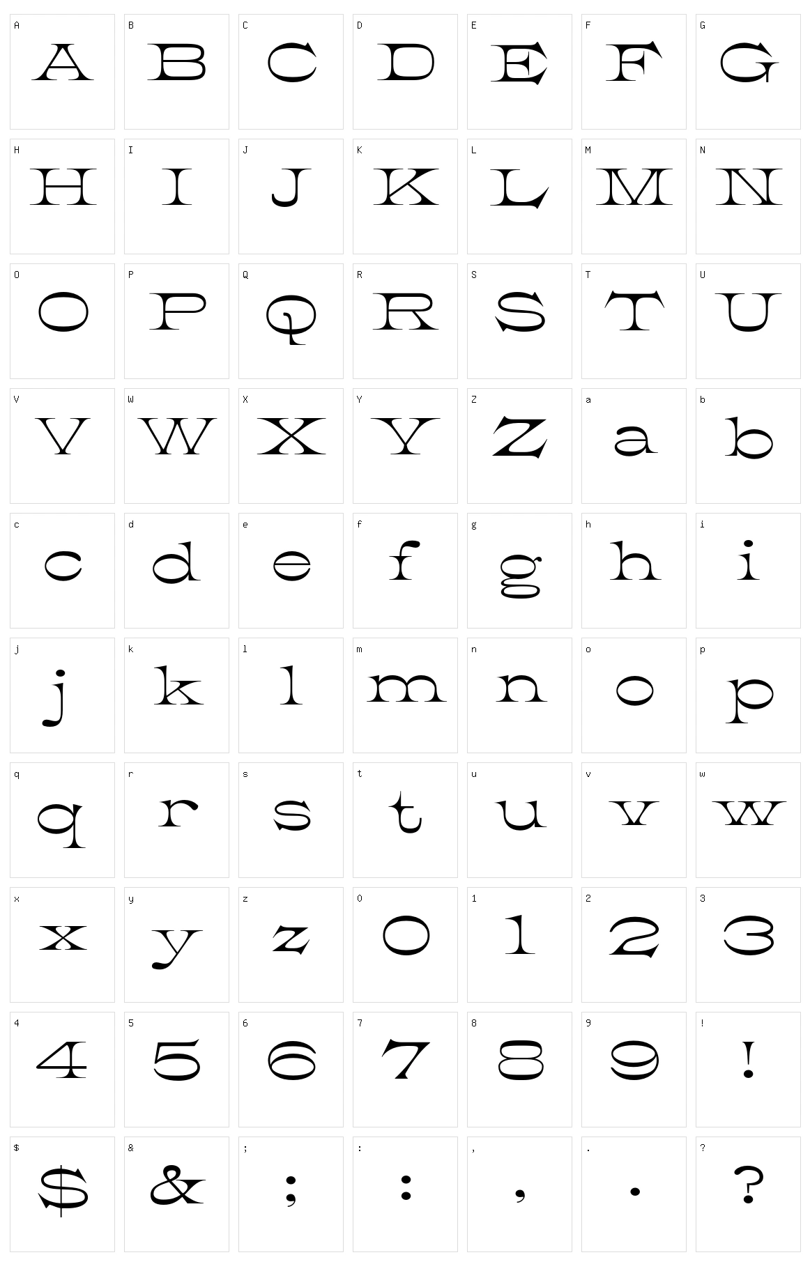 K22 Athenian Wide Character Set