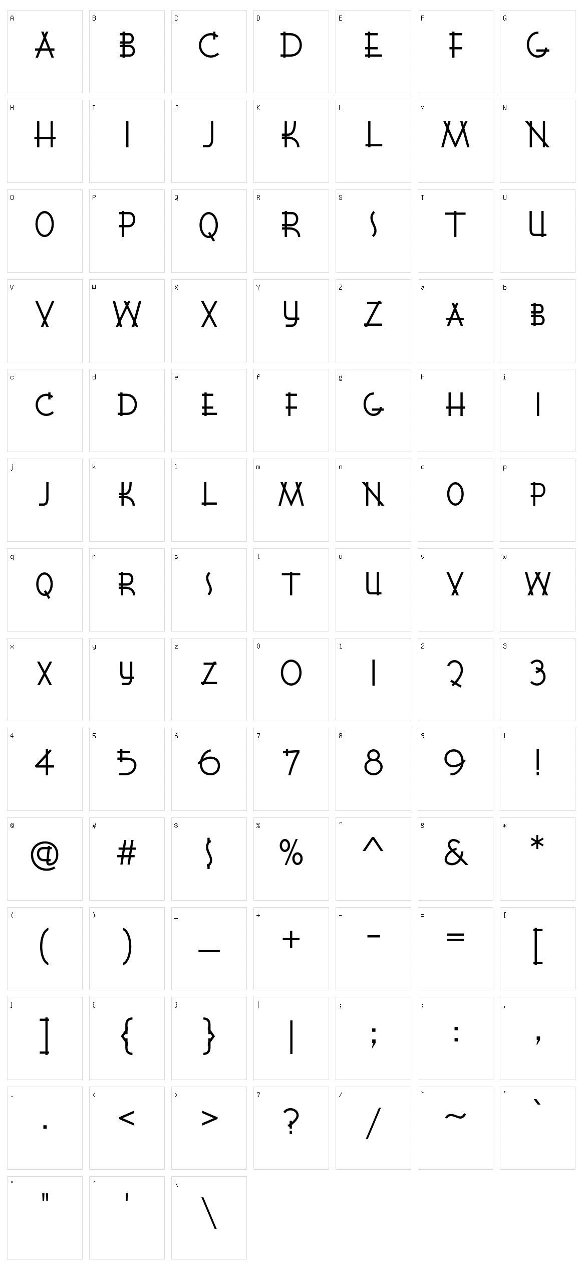 K22 Lawenta Character Set