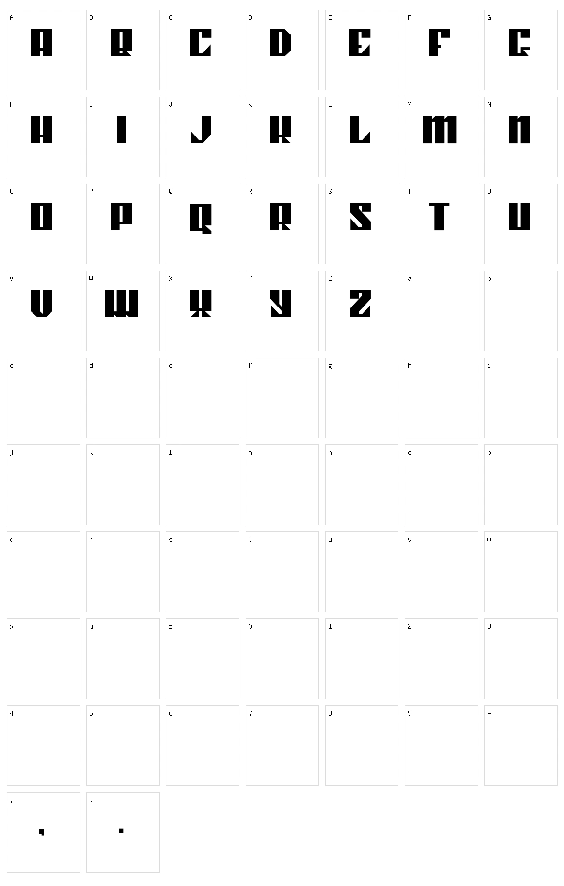 Kahnstruct Character Set