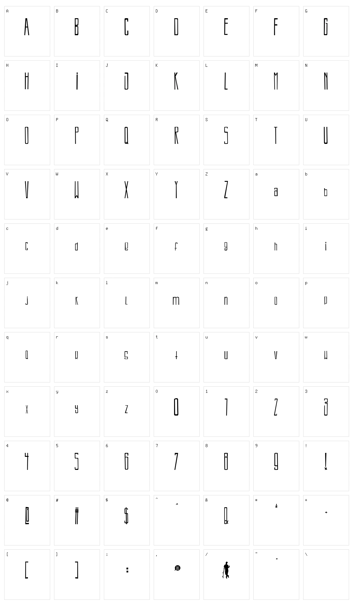 Kaisor Character Set