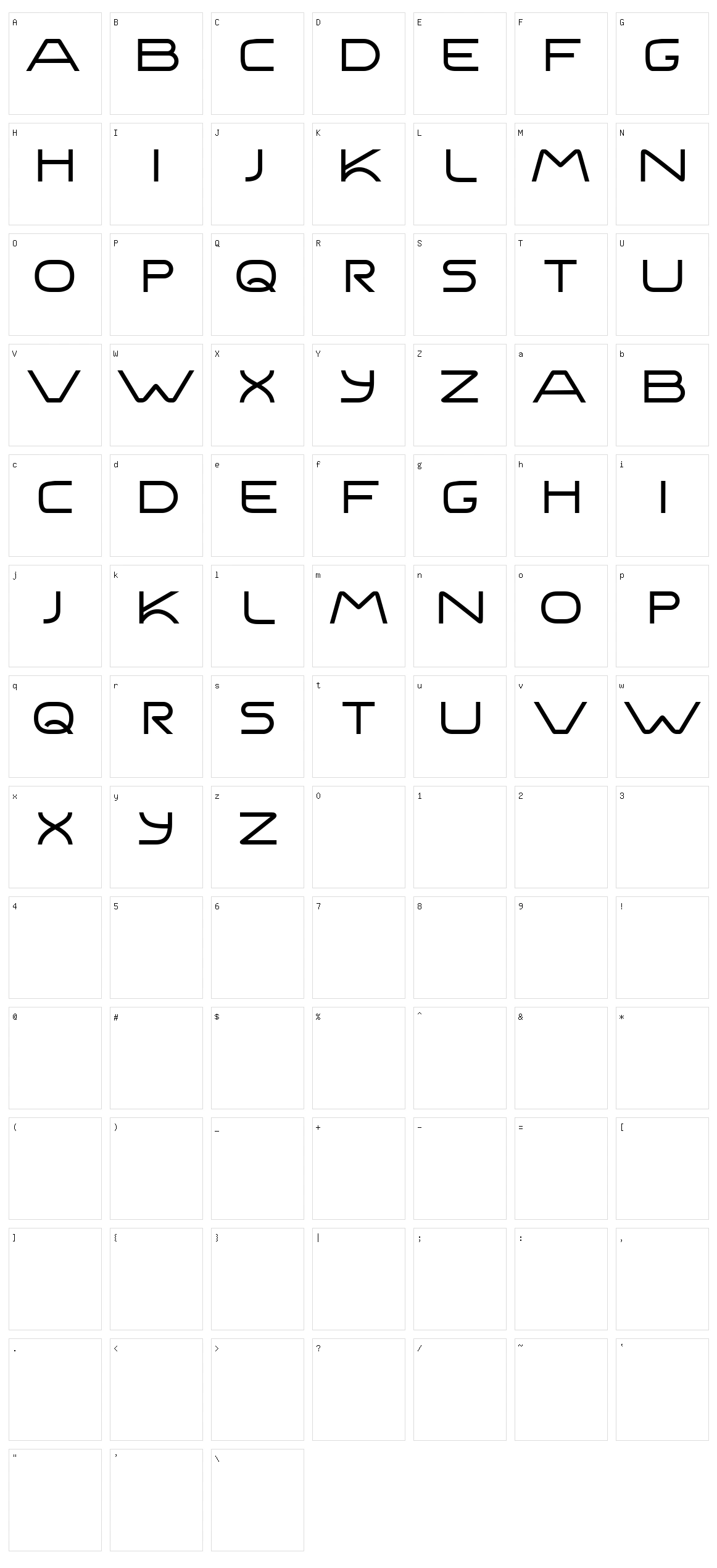 Kamenko Character Set