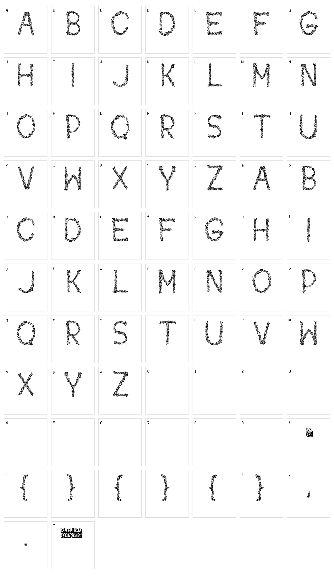 Kaori Character Set