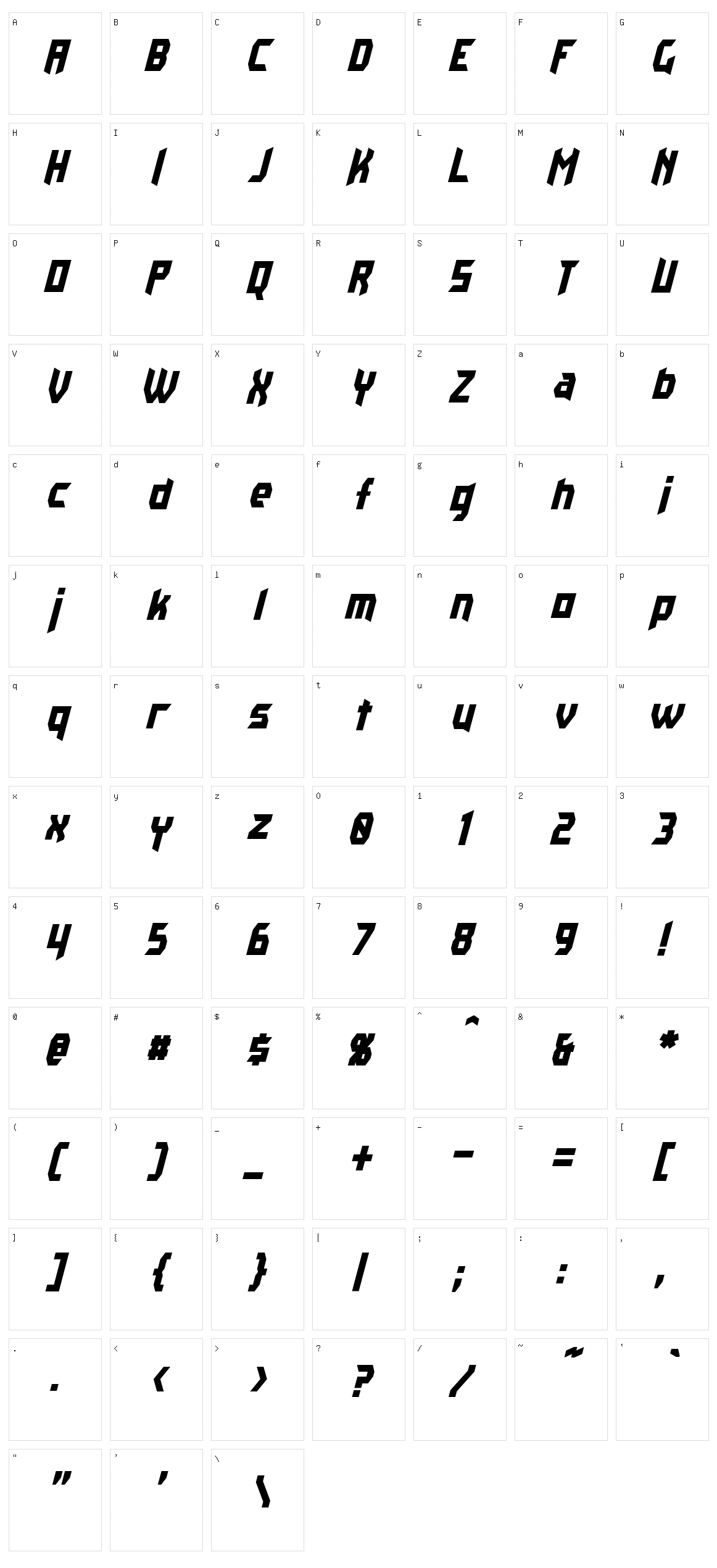 Kaplah Character Set