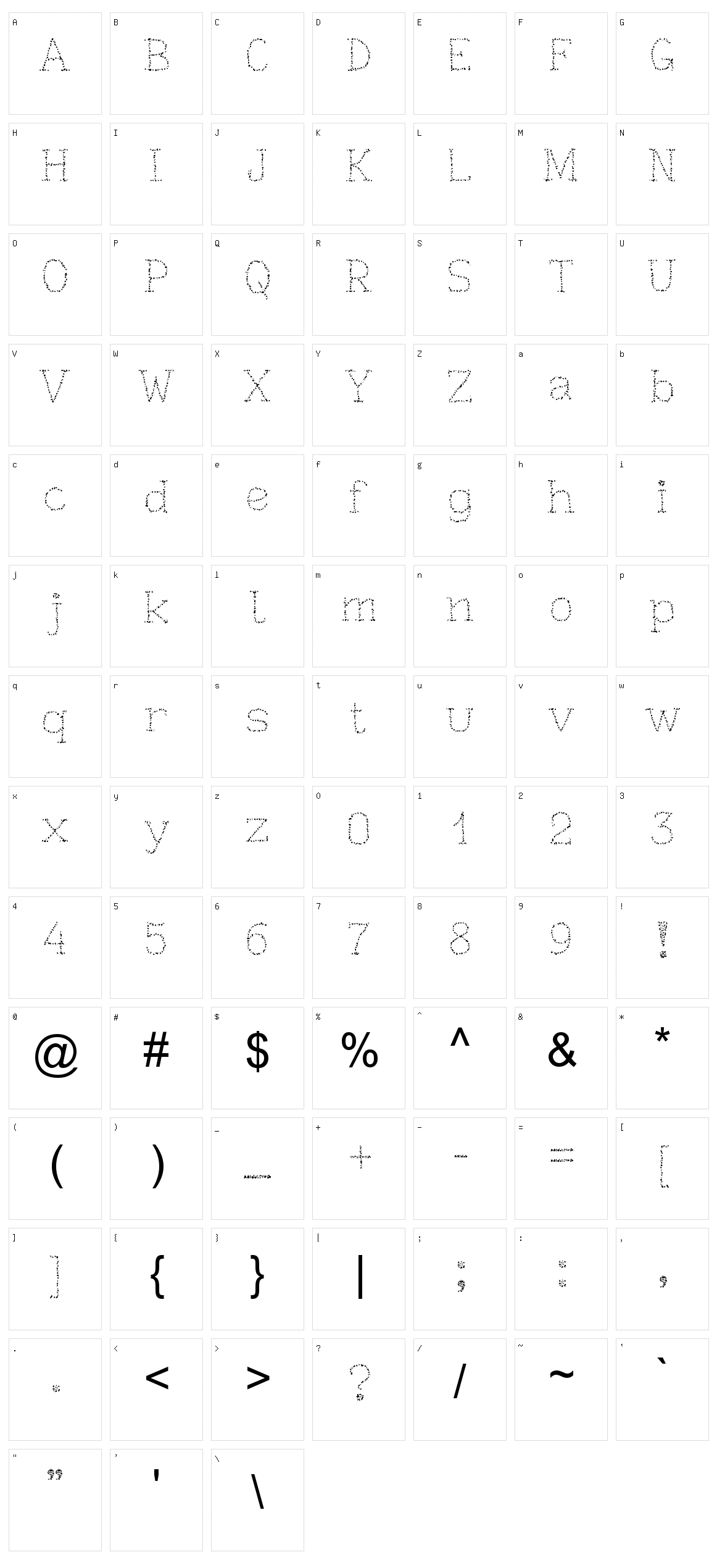 Kaplionixxaz Character Set