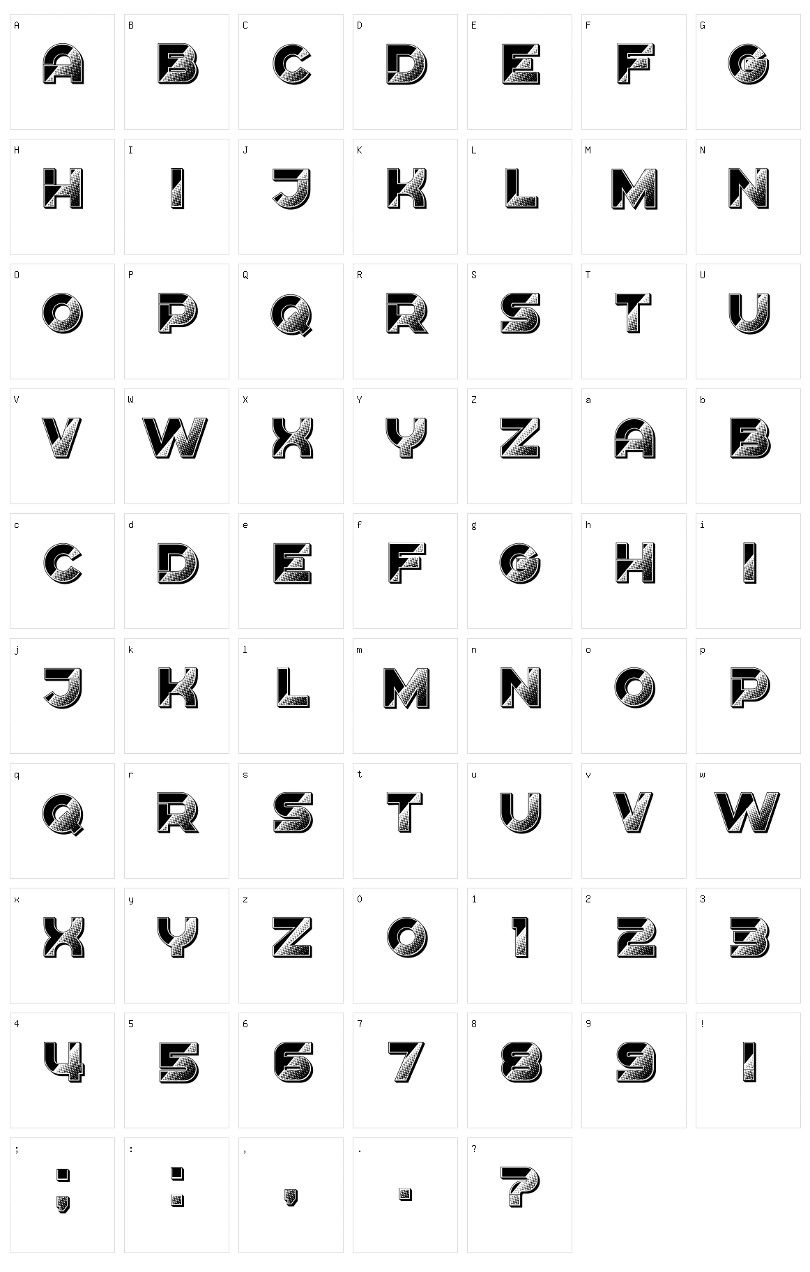 Karambol Character Set