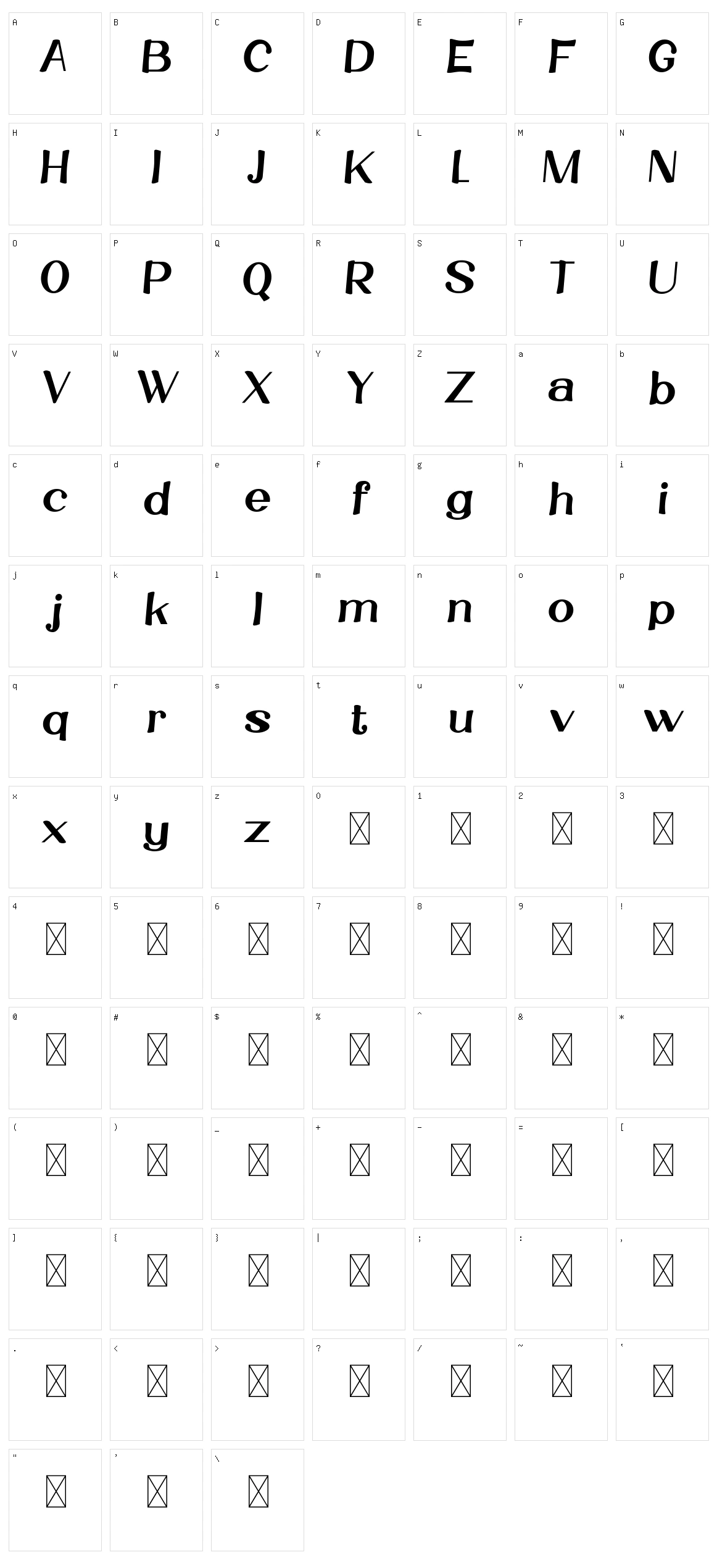 Karlin Character Set