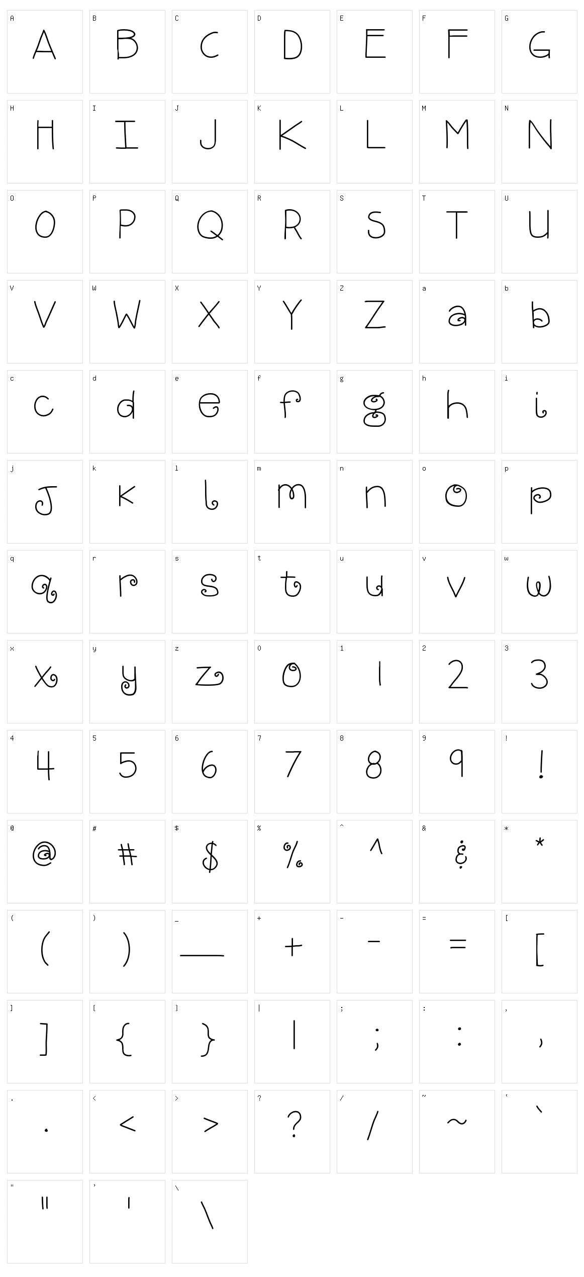 KB Bright and Merry Character Set