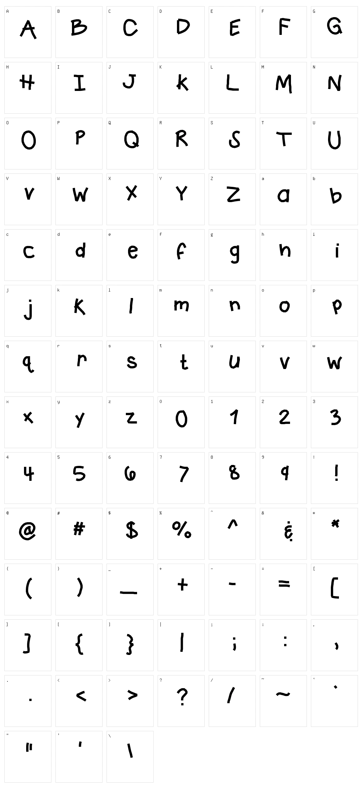 KB Crazy Town Character Set