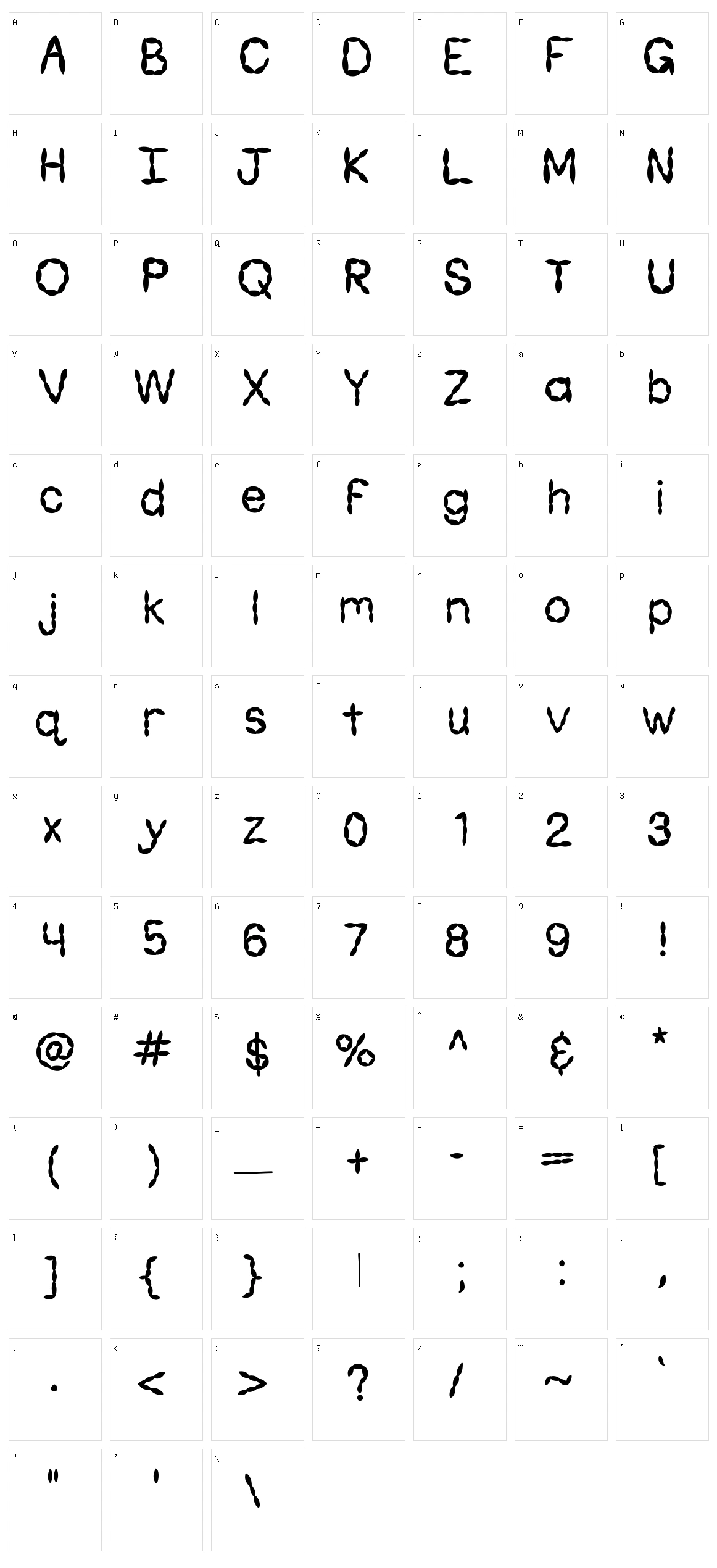 KB Ricea Roni Character Set