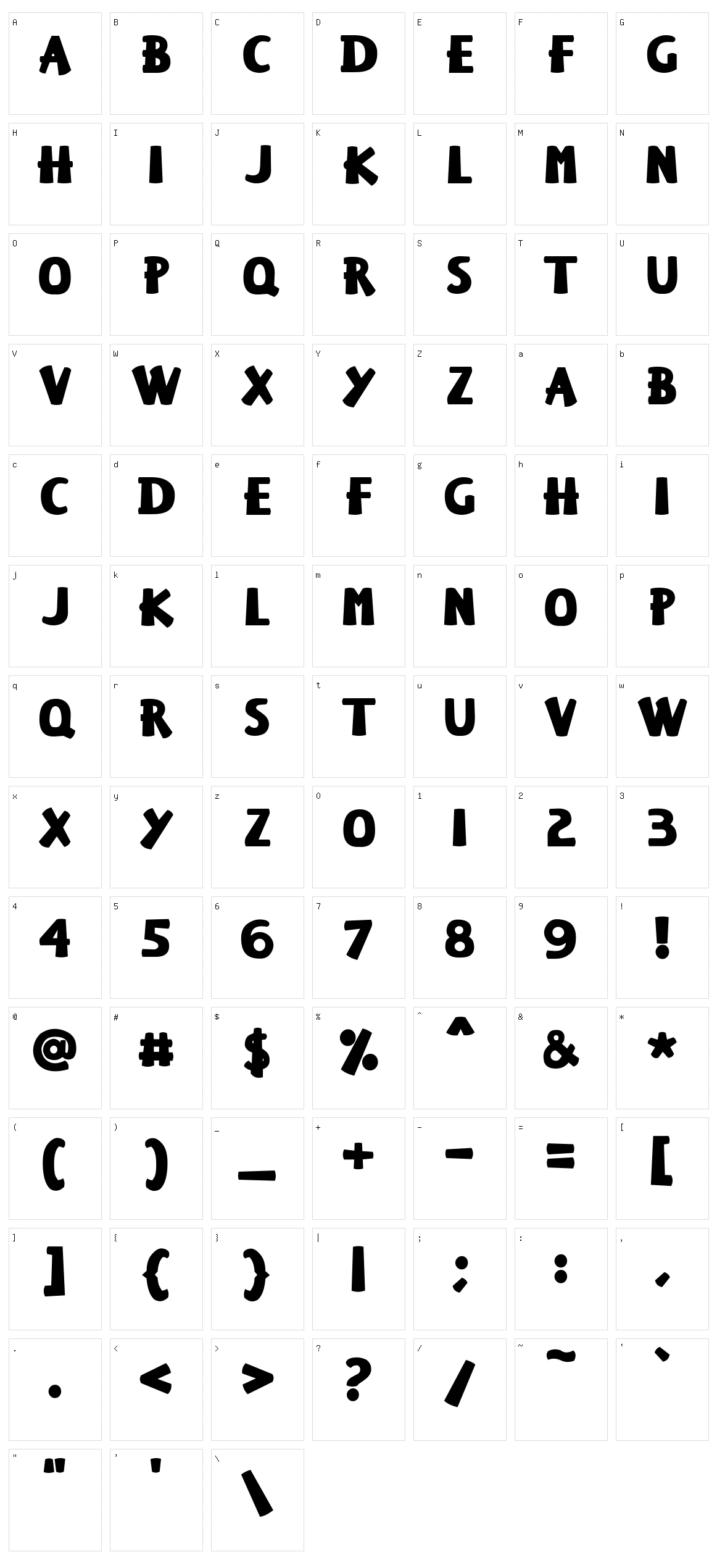 Keiser Sousa Character Set