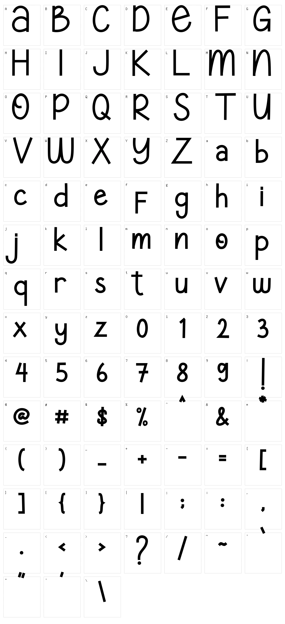 Kellvin Character Set