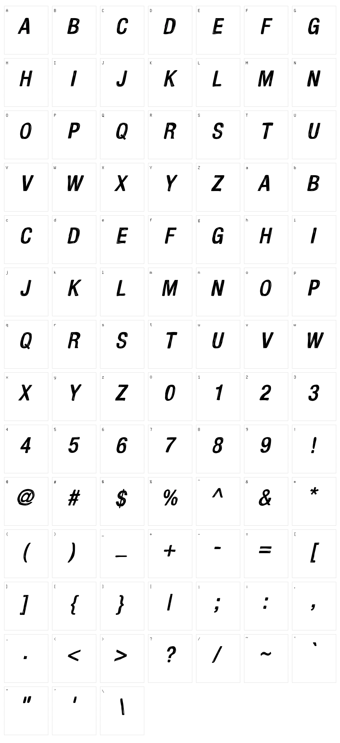 Kelpotico Character Set