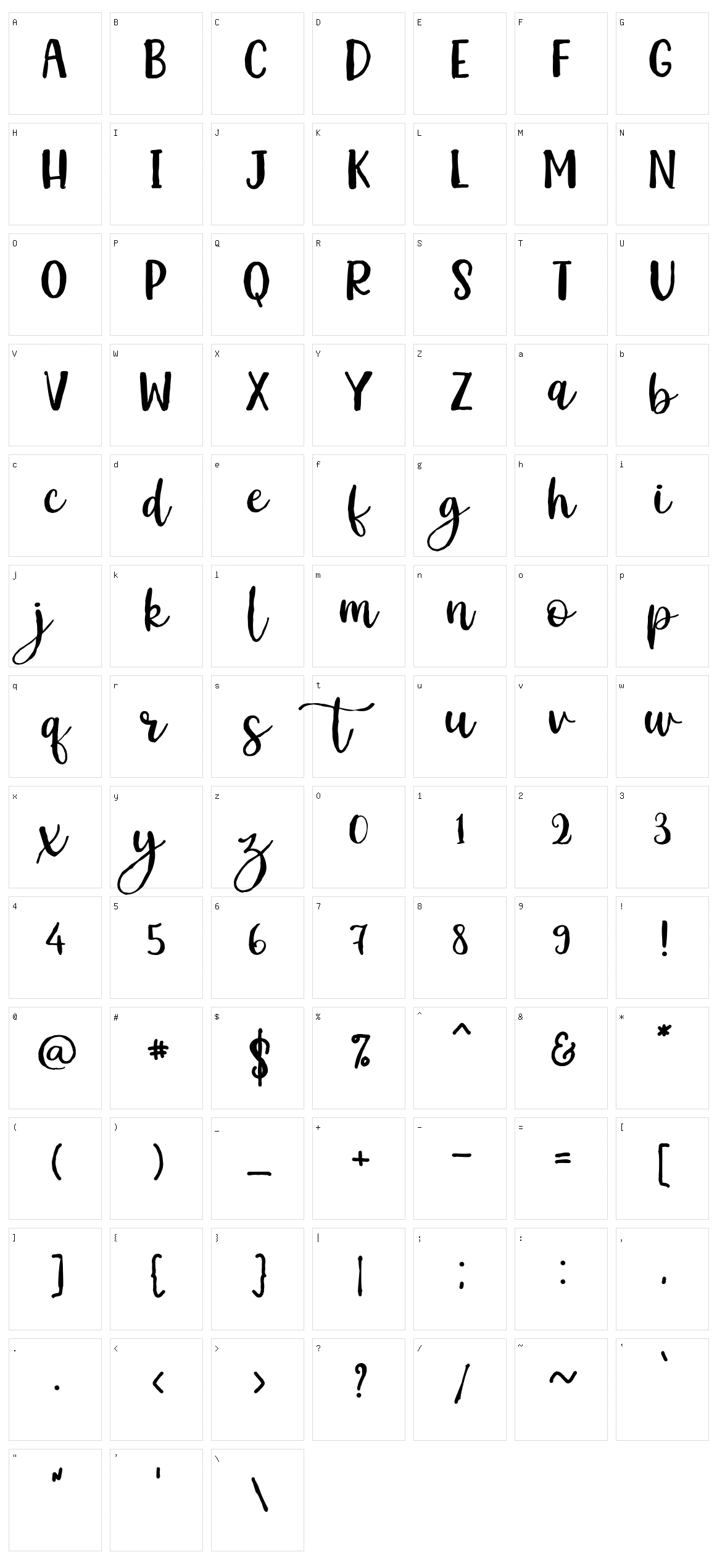 Kemistale Character Set