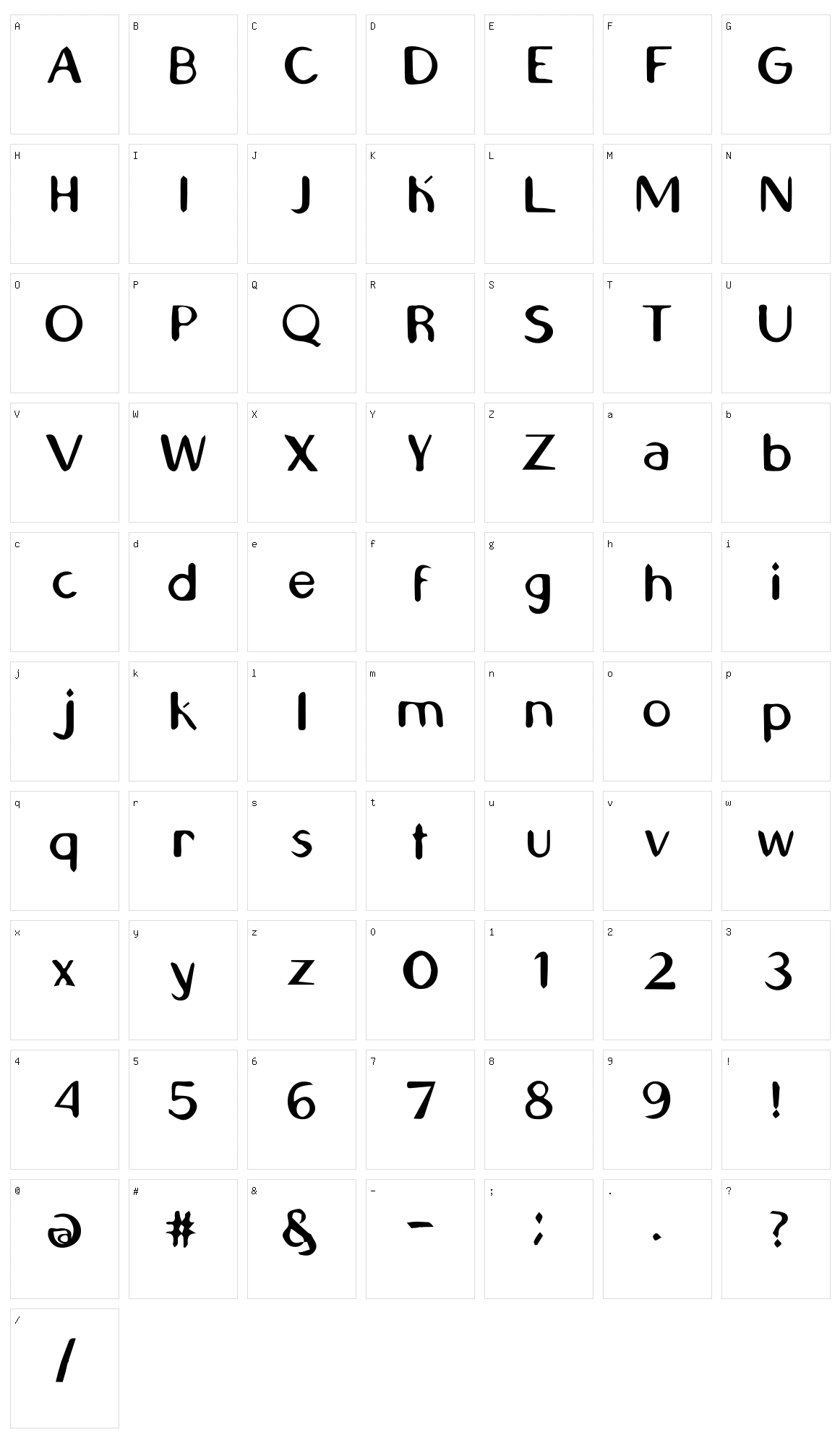 Kenta Character Set