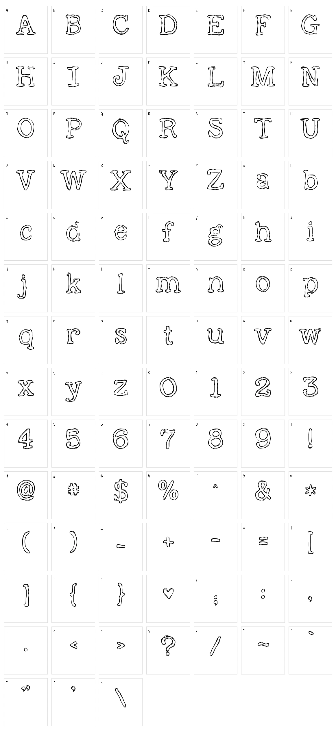 KG Already Home Character Set