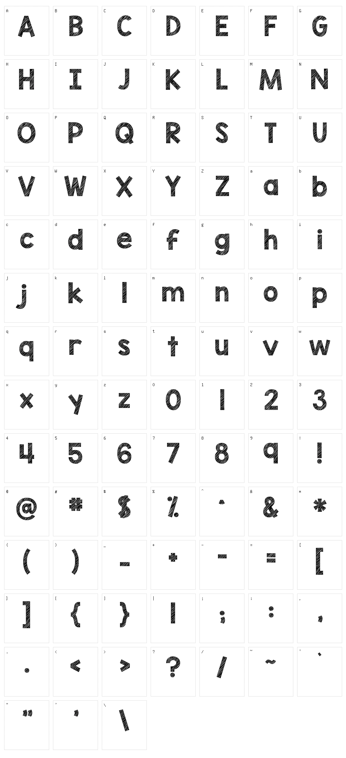 KG Blank Space Character Set